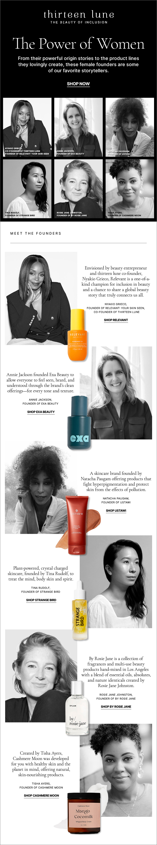 EMAIL / THIRTEEN LUNE x JCP BEAUTY