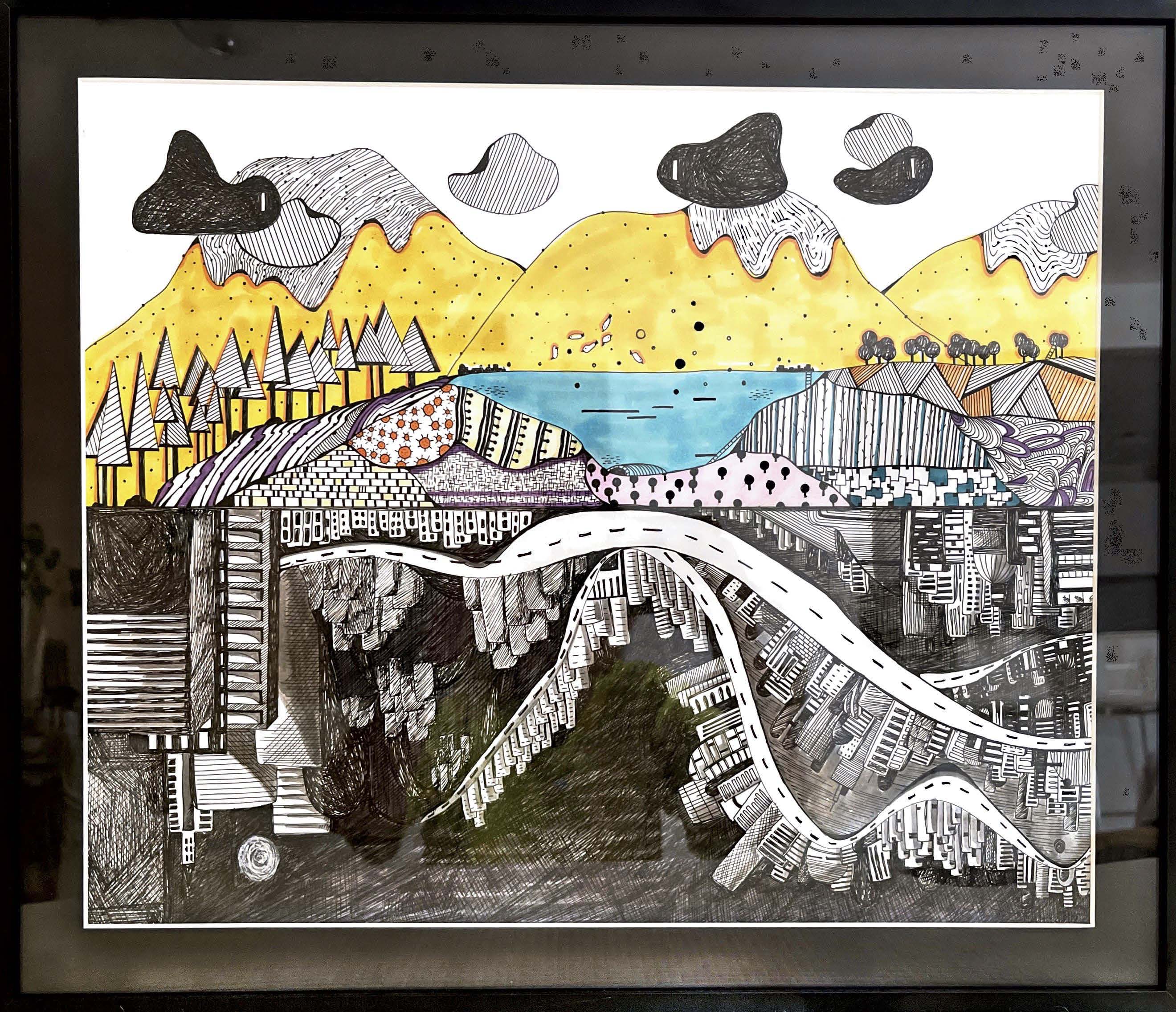 Pen&marker on paper (50x42 cm)