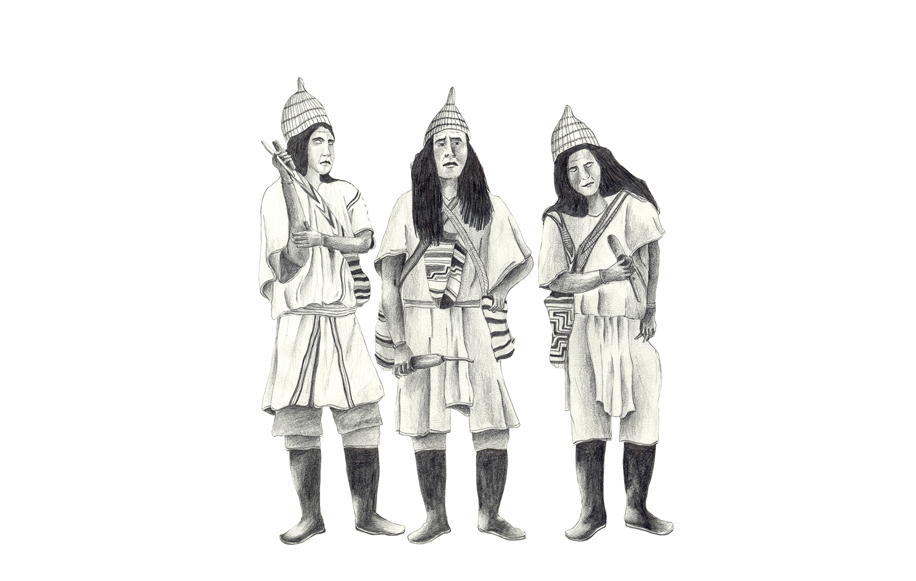 Illustration for the Black Line Initiative, an NGO initiated by The Kogi of Colombia and supported by the Tairona Heritage Trust