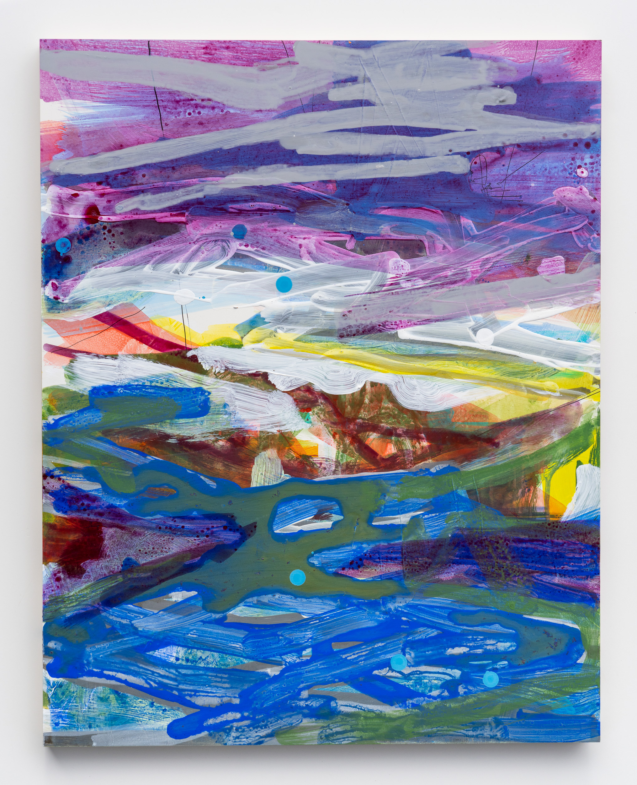 2022, acrylic and ink on panel, 20 x 16 inches