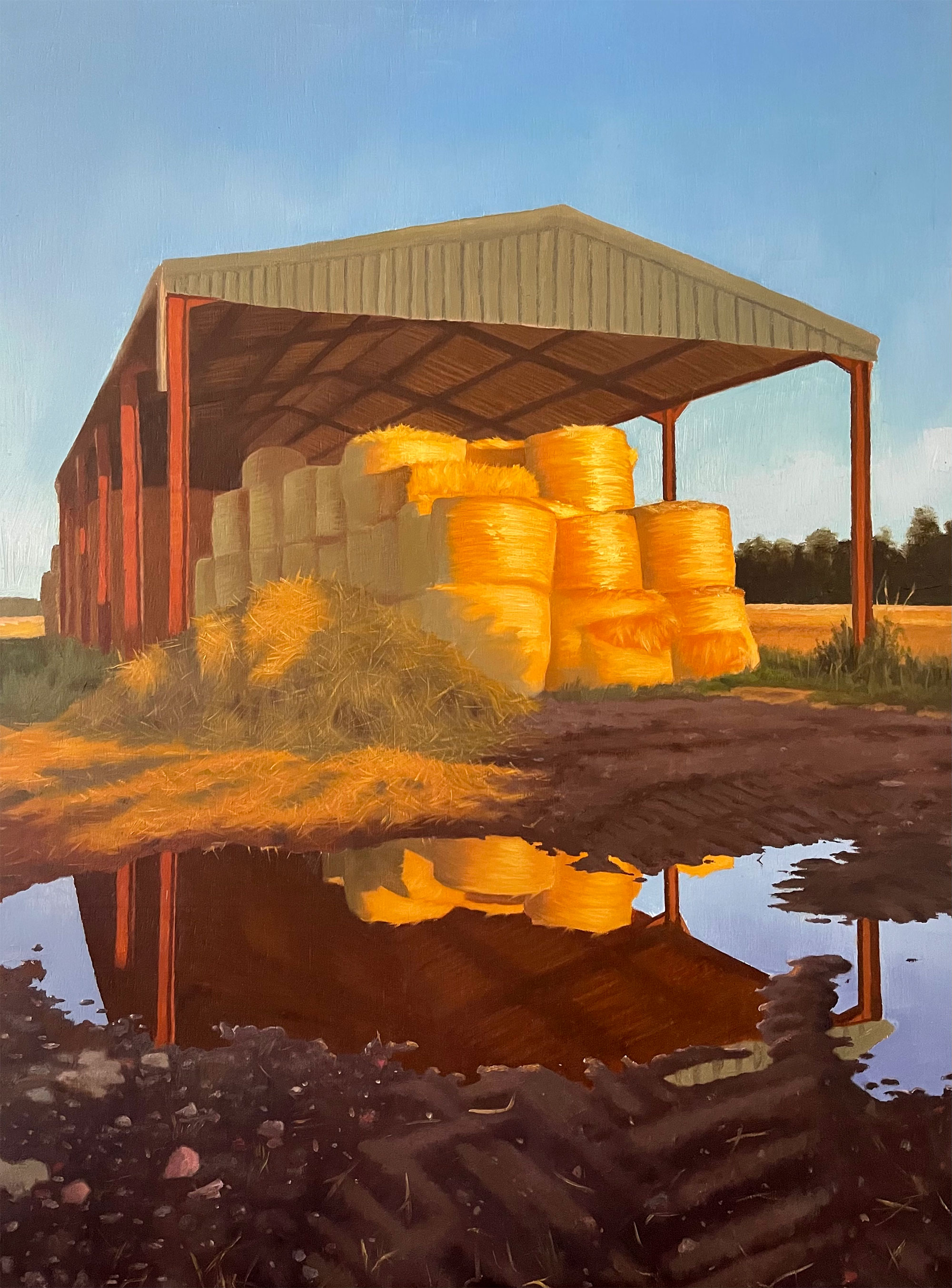 Barn, oil on board, 82 x 61 cm