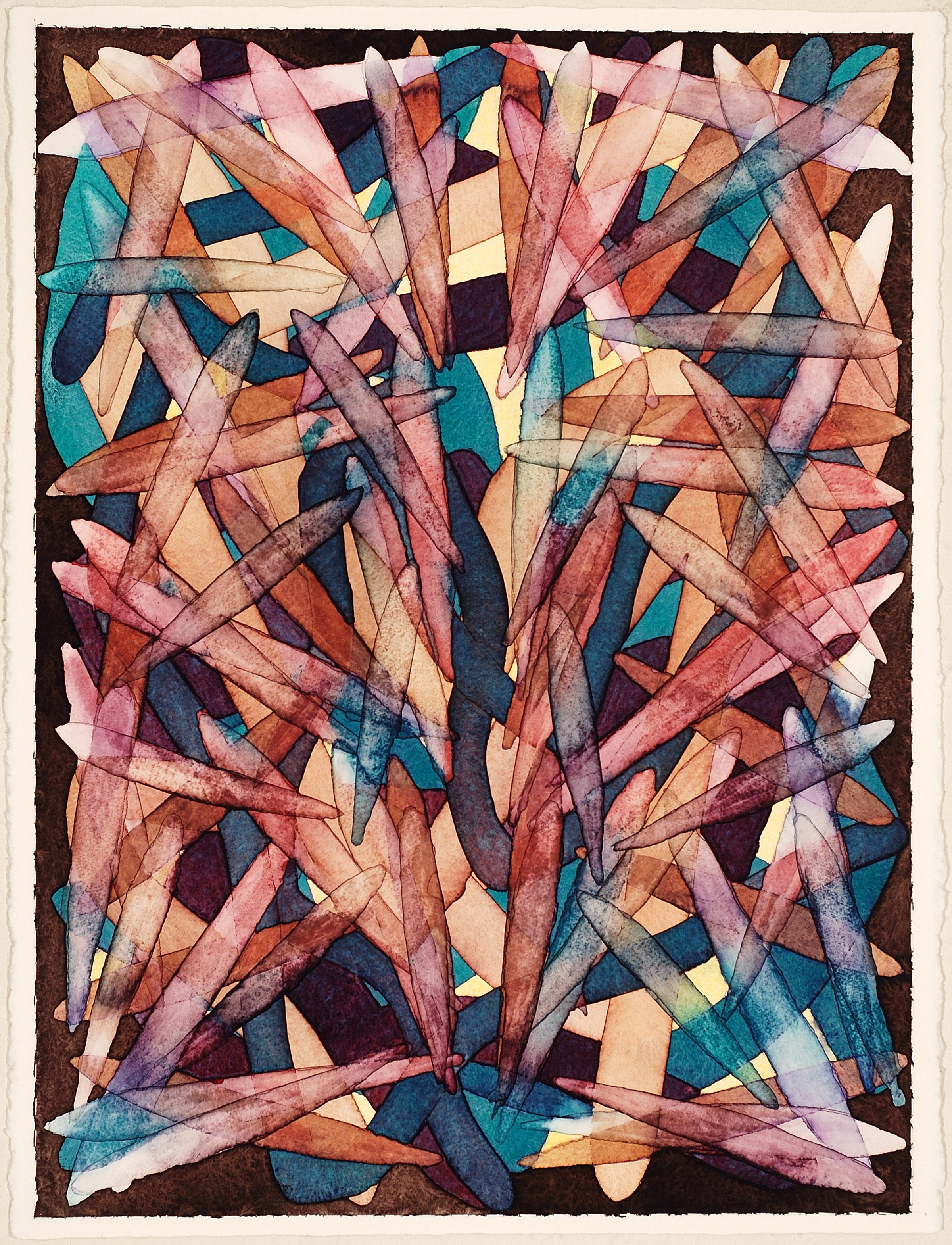 2022 XII, watercolor on paper, 30 x 22 inches