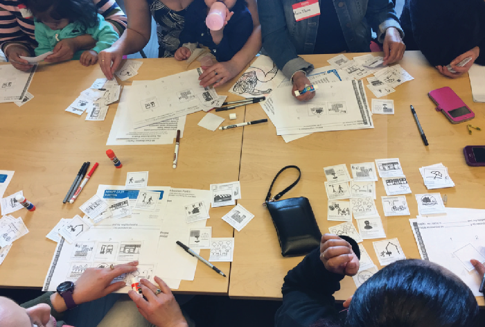 Residents participating in engagement activities