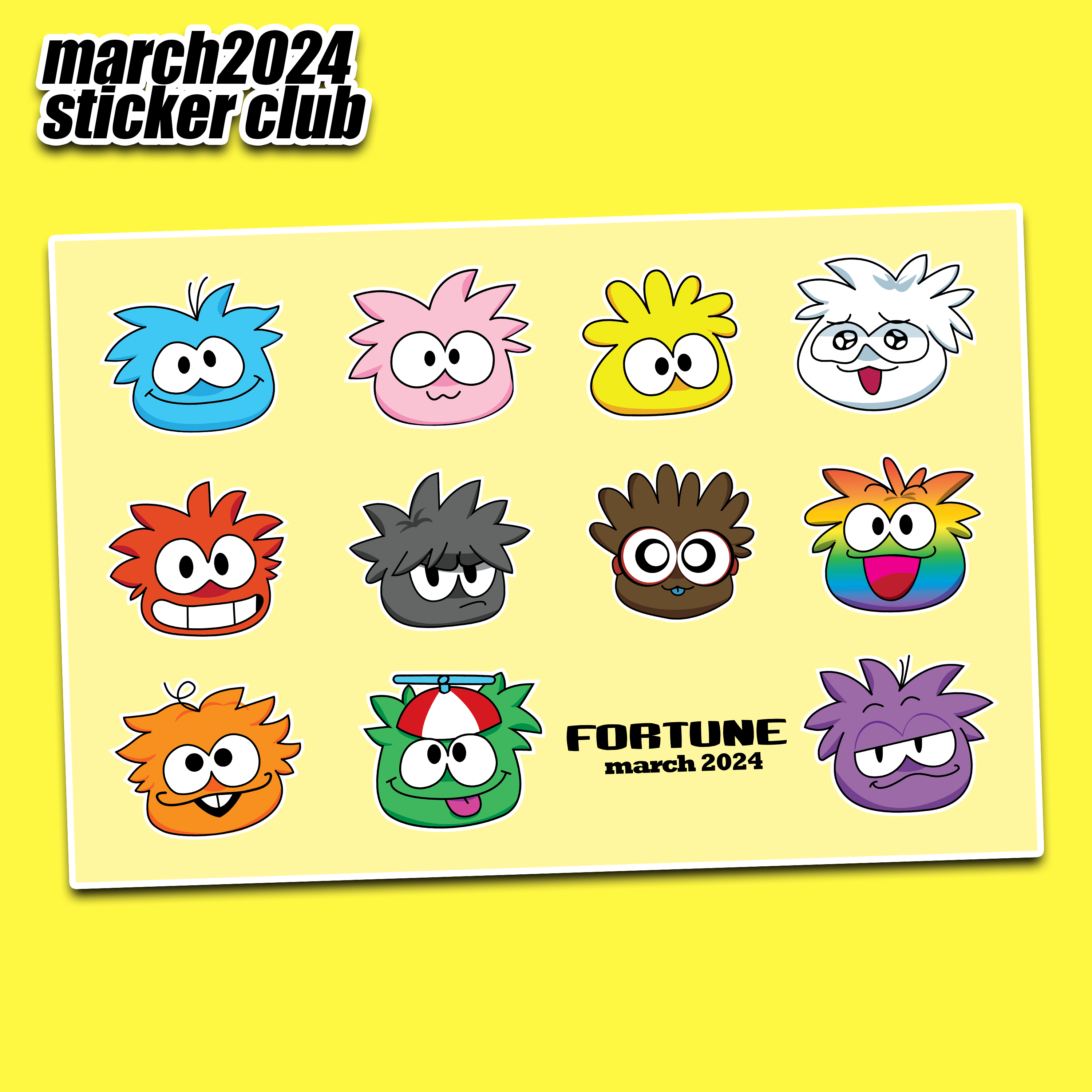 PUFFLES STICKER SHEET-SALE 5