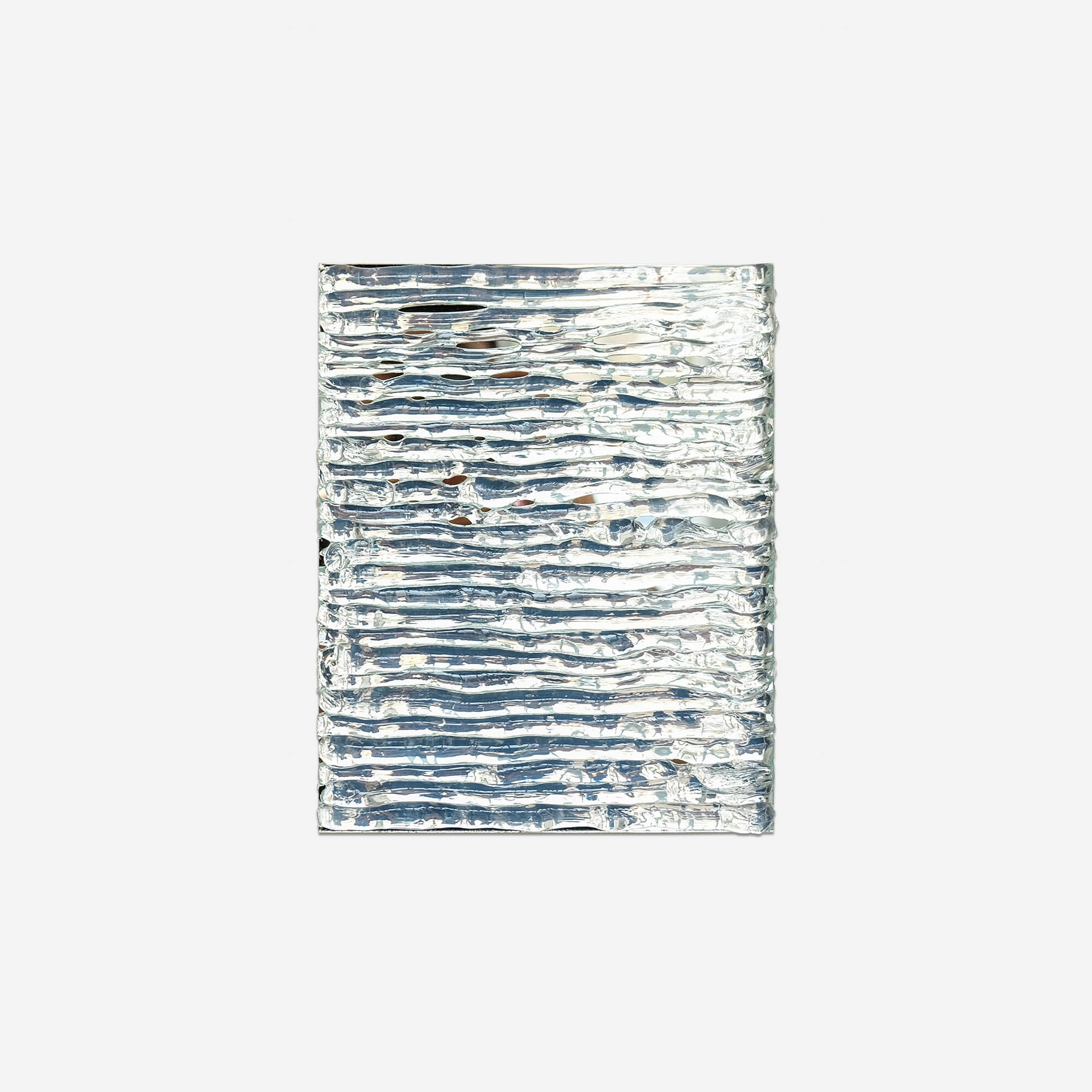 RIS 20, 2019, Waterproof sealant on mirror on wood panel, 10 x 8 in