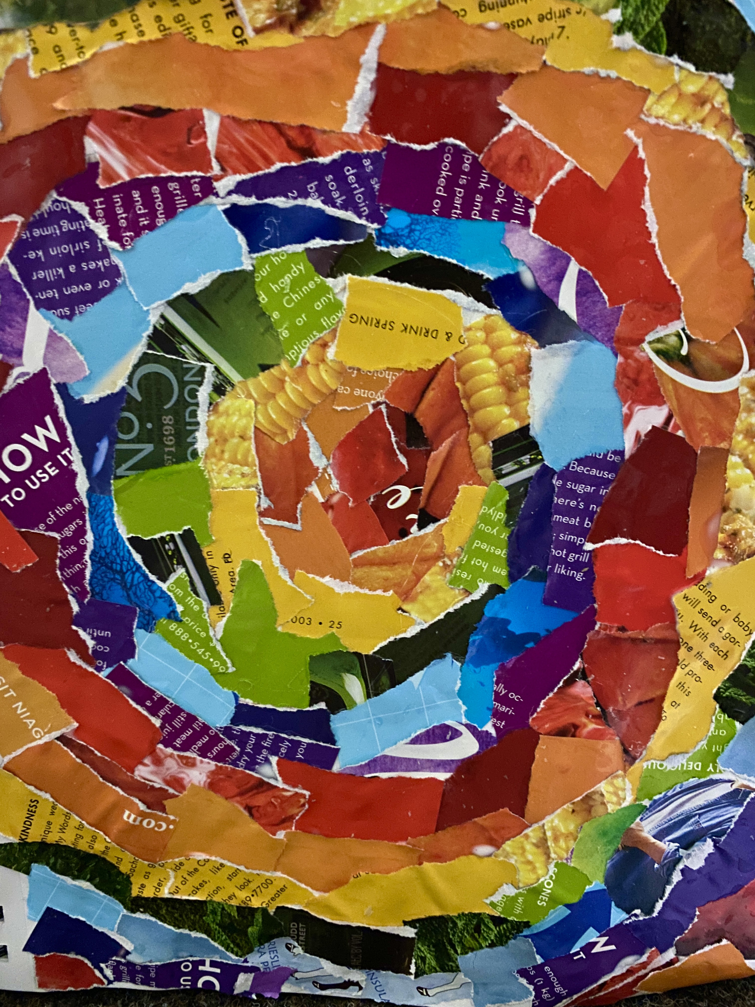 bloom, collage on paper, 11x14, 2022