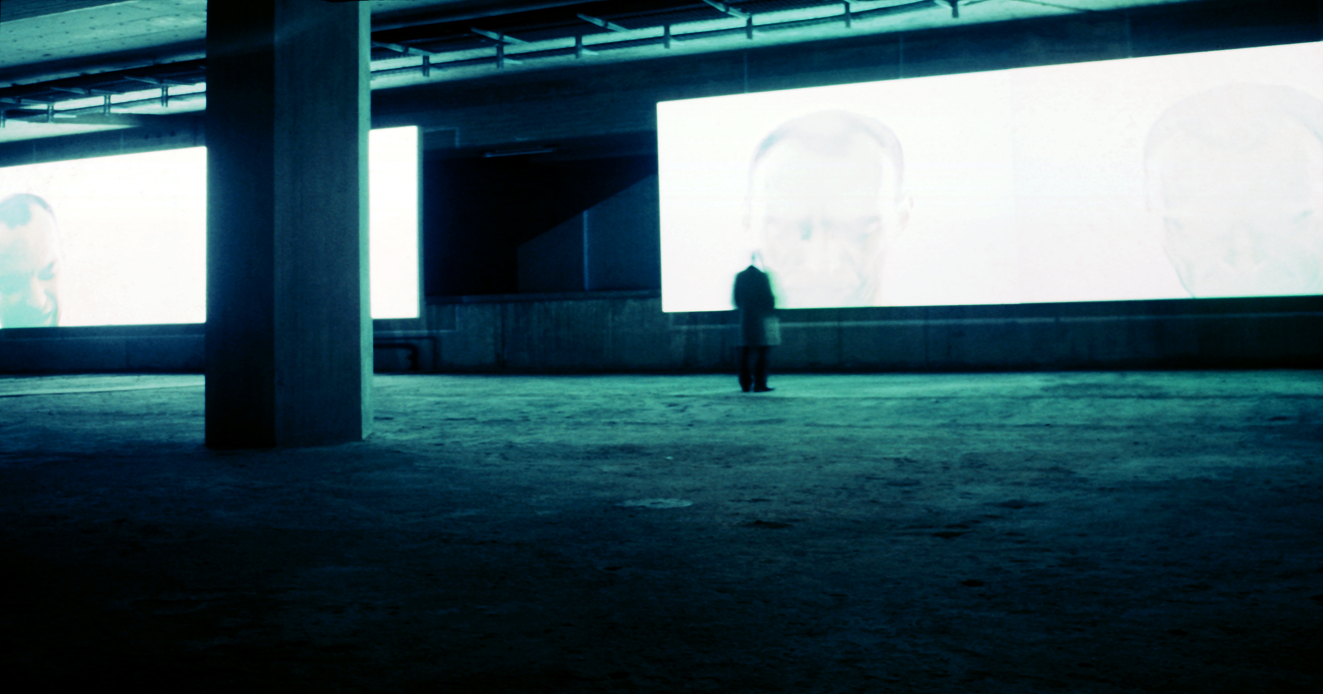 Installation in dormant underground subway station, temporary exhibition site Kunstverein Hannover.