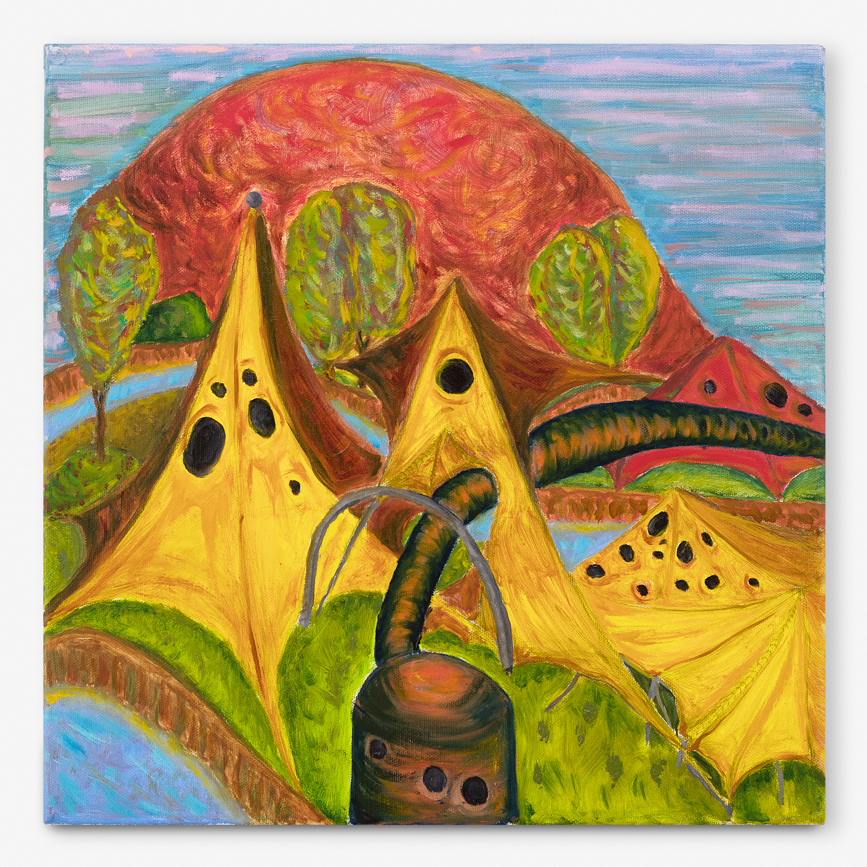  #1 (2018)  Serie:  Paisajes proyectados / Projected Landscapes    40x40cm (15x15 in)  Oil on canvas