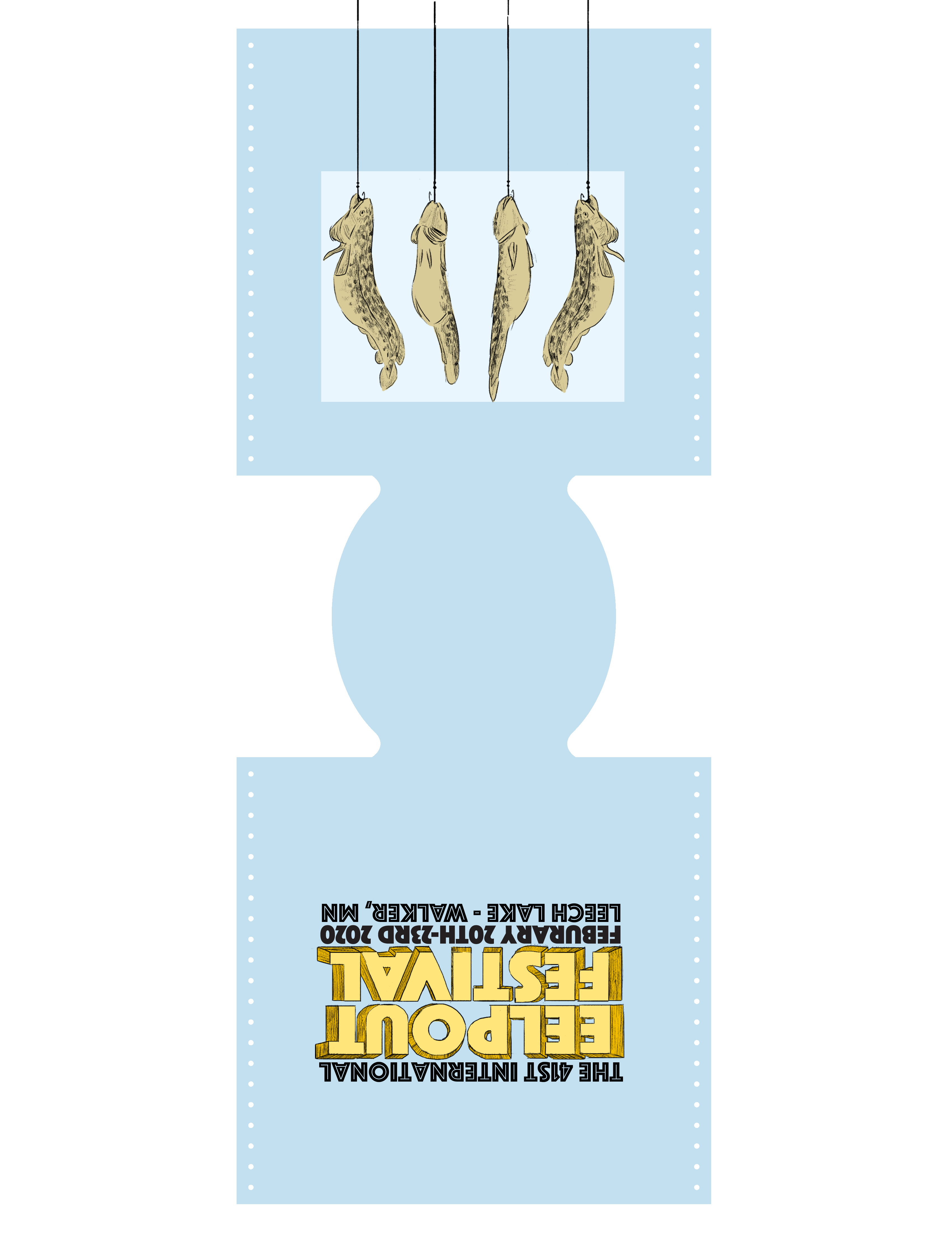 eelpout koozie design template 2019 digital