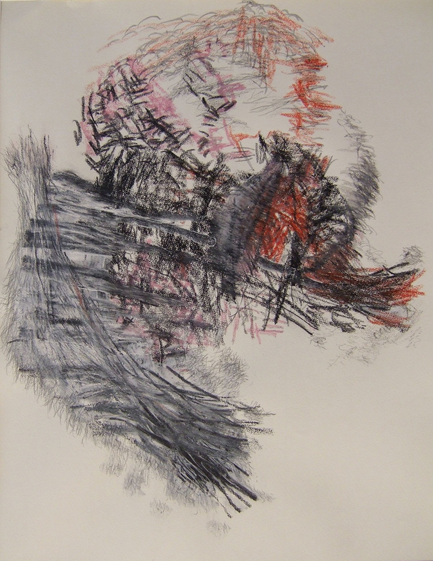 Alice in Wonderland I, 2006, Bleistift und Kreide auf Papier, 70 x 60 cm