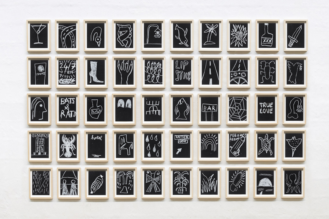 Martini, 2020. oil pastel on paper. each 21cm x 15cm