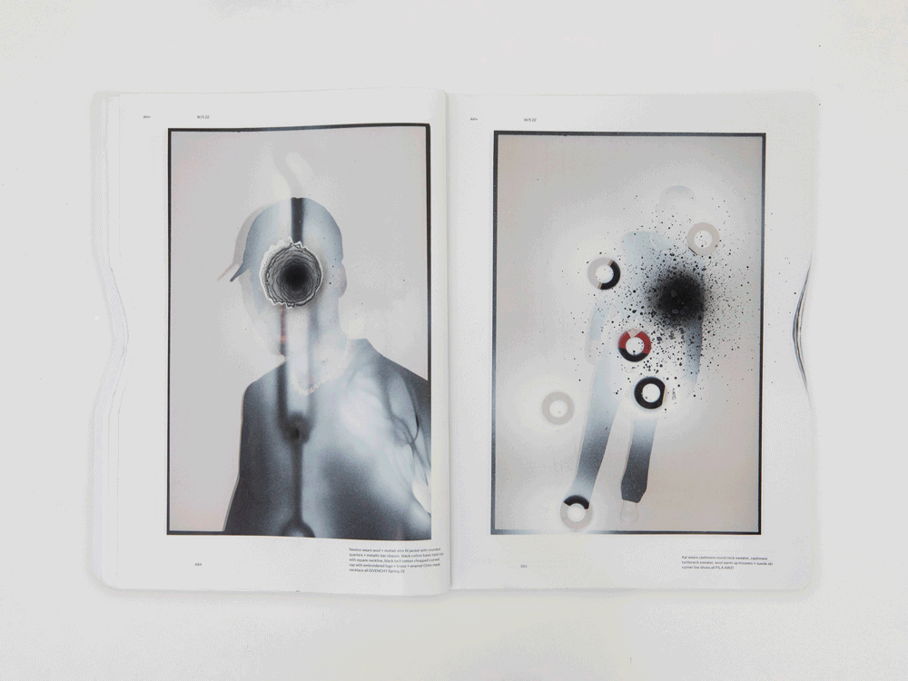 Ache III, 2022 (Magazine, Spray paint, Silicone) Commissioned by Queer Street Press