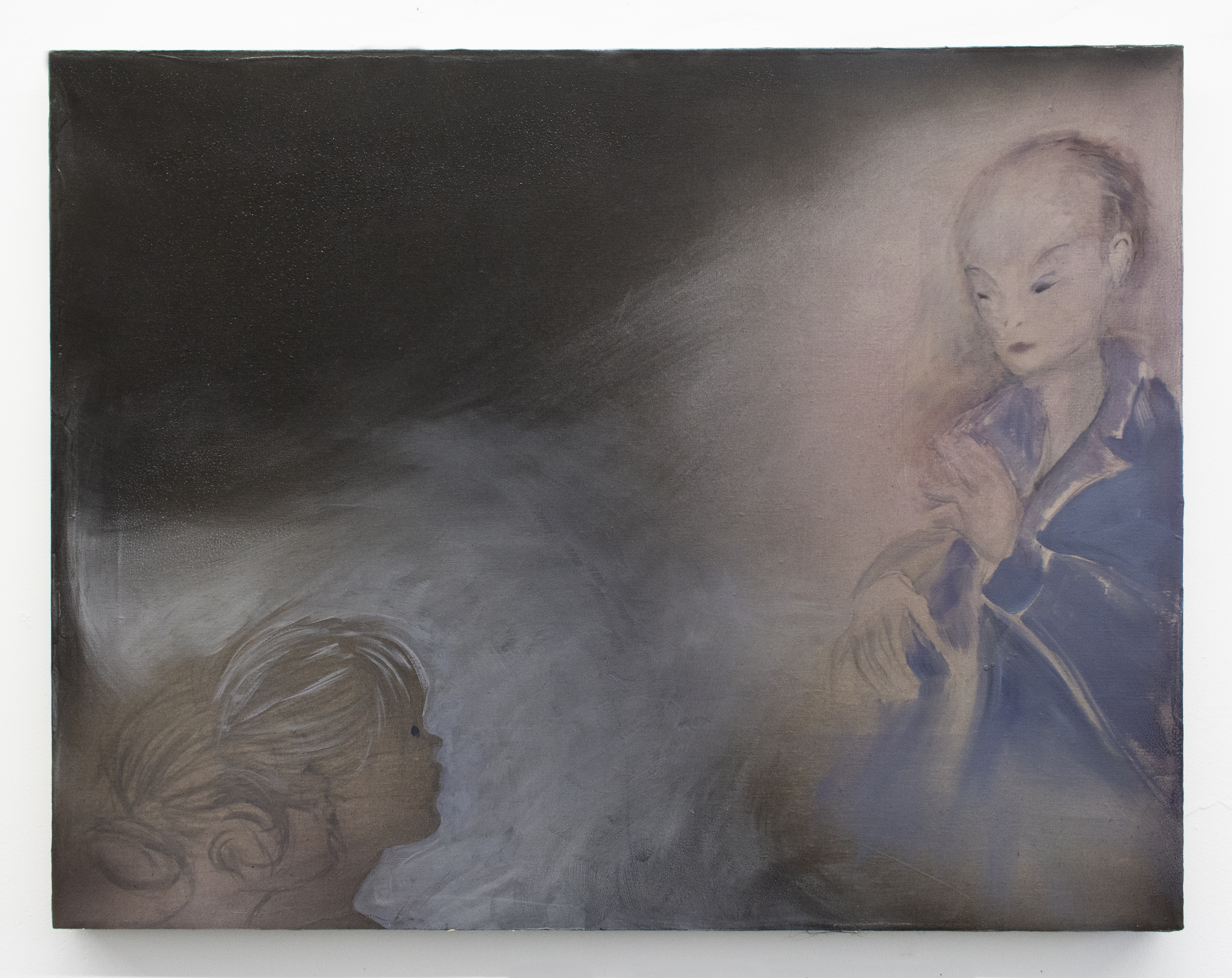 In this strange wind, Oil and acrylic on linen, 36 x 28 in, 2023