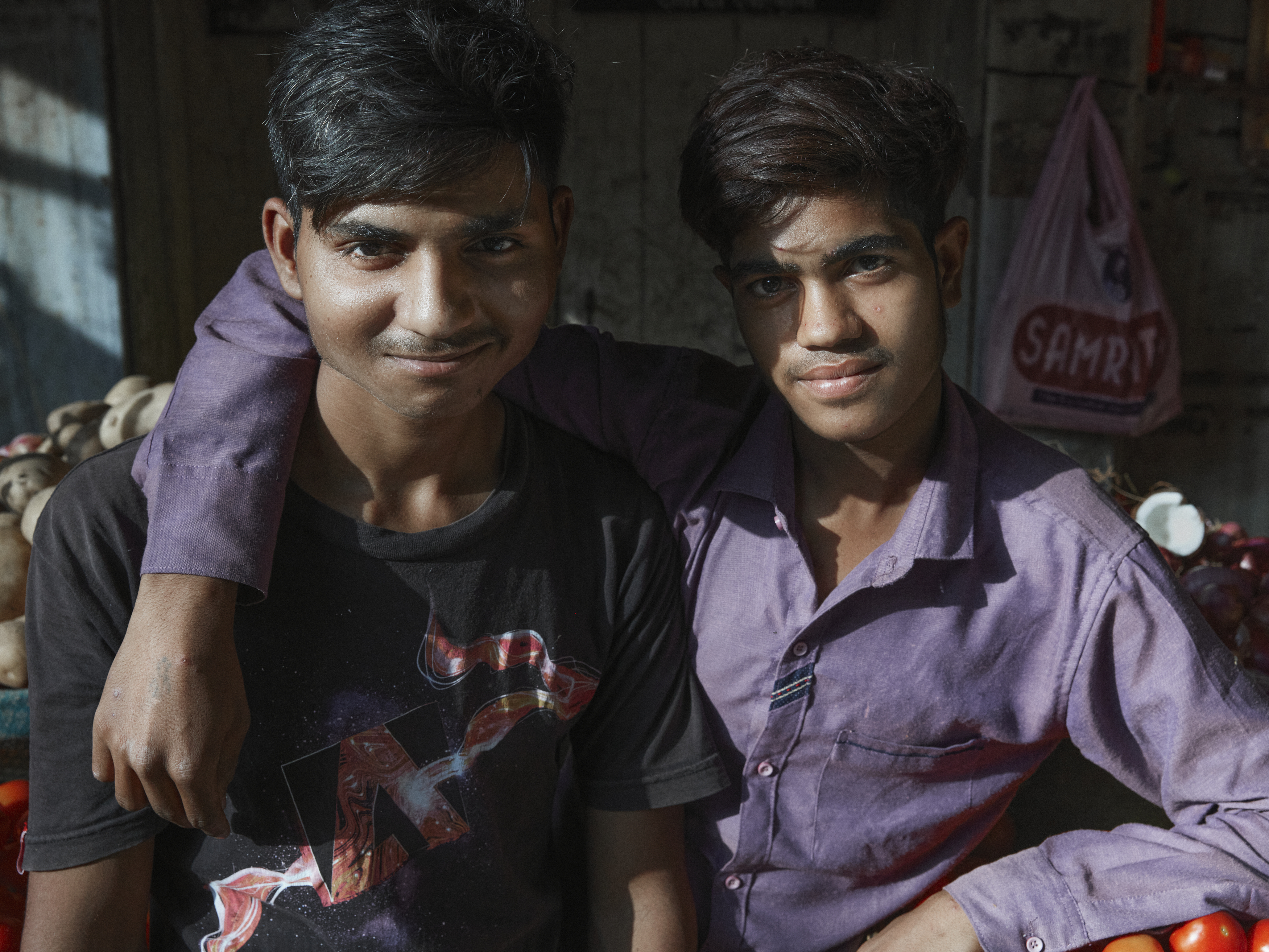 Young Market Sellers, Bandra, Mumbai.