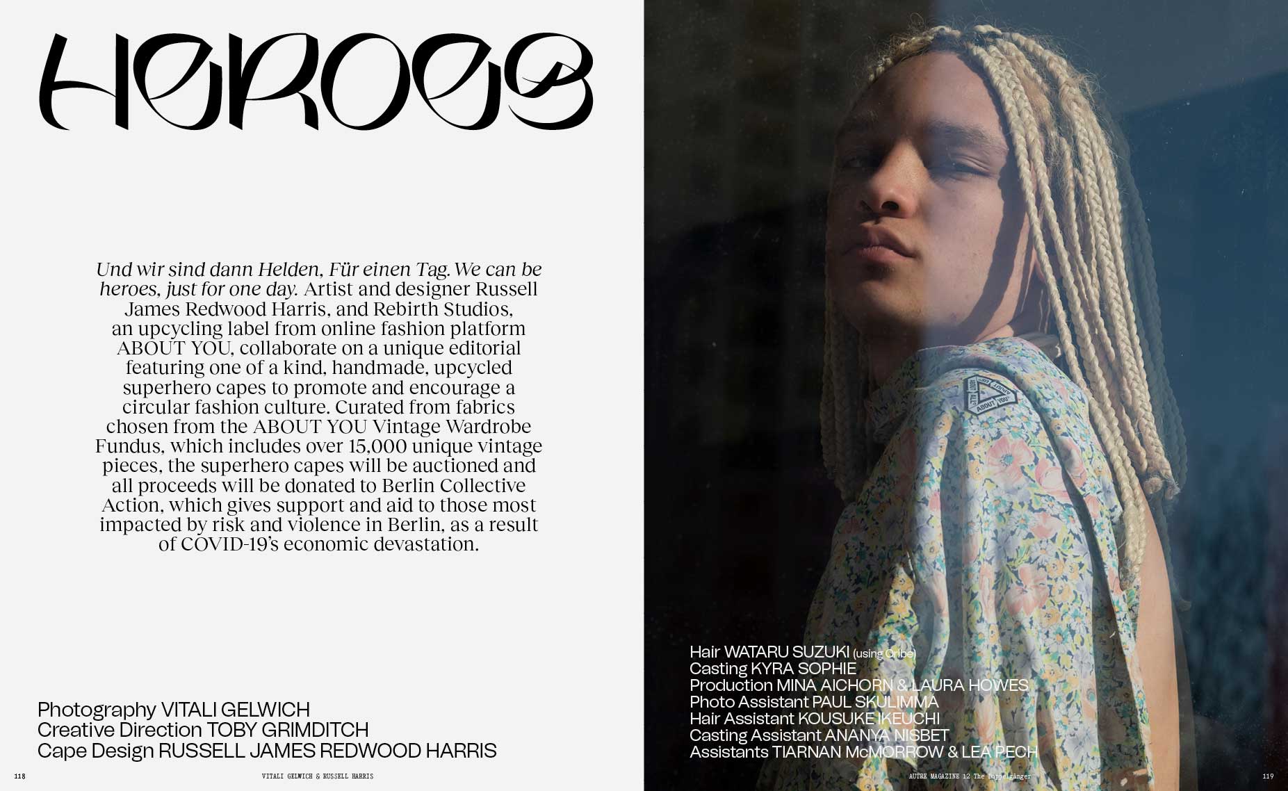 22/24Editorial design, issue 12, SS21Photography: Vitali Gelwich
