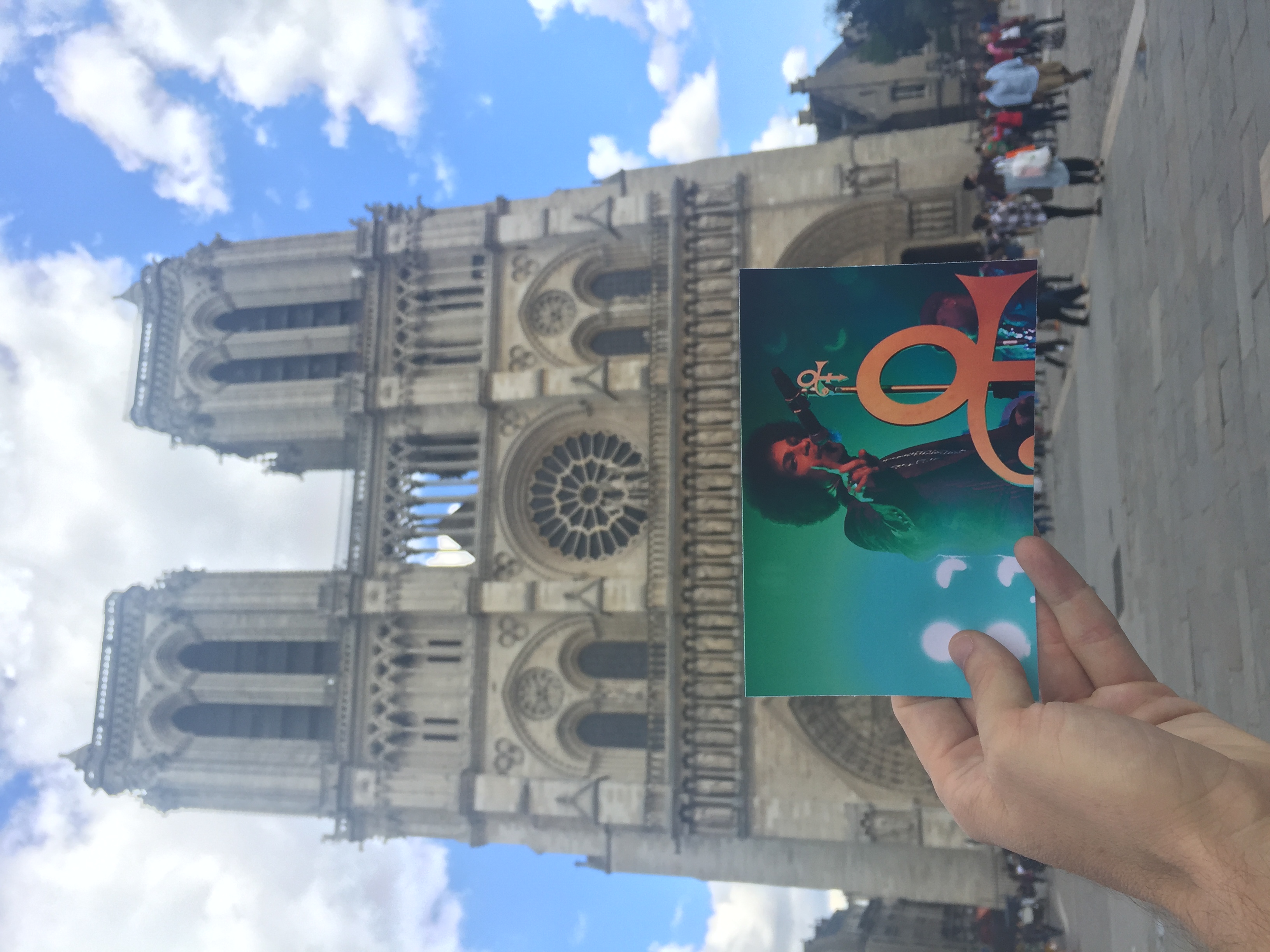 Here's Kenneth's card at Notre Dame in Paris