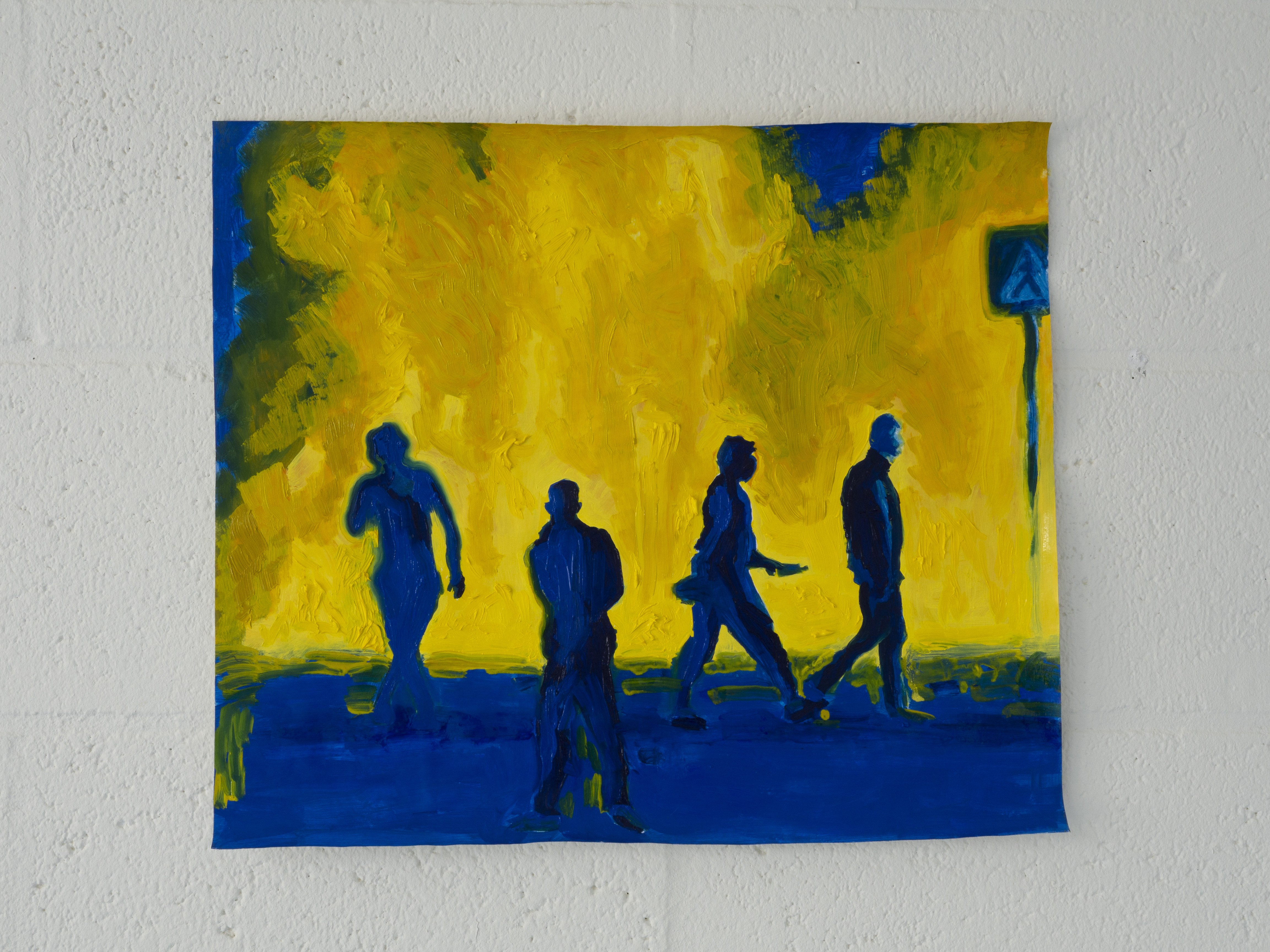 Welcome to Sweden, 2023, Oil on Paper, 58x48cm.