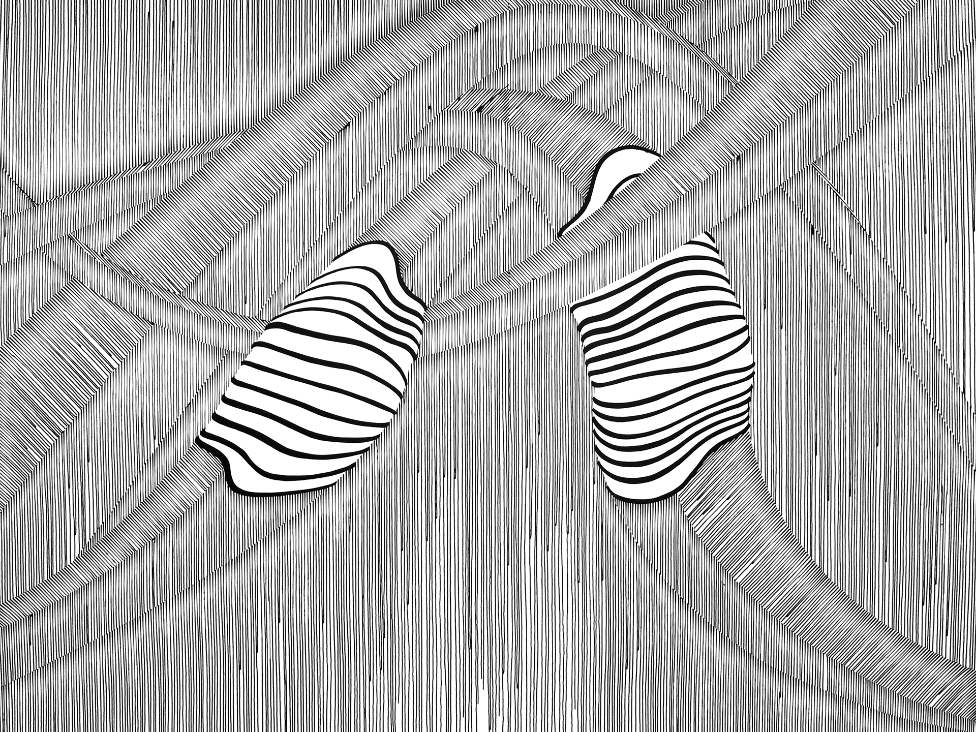 inDRain#07 | 240x280 cm | ink-paper | 2012