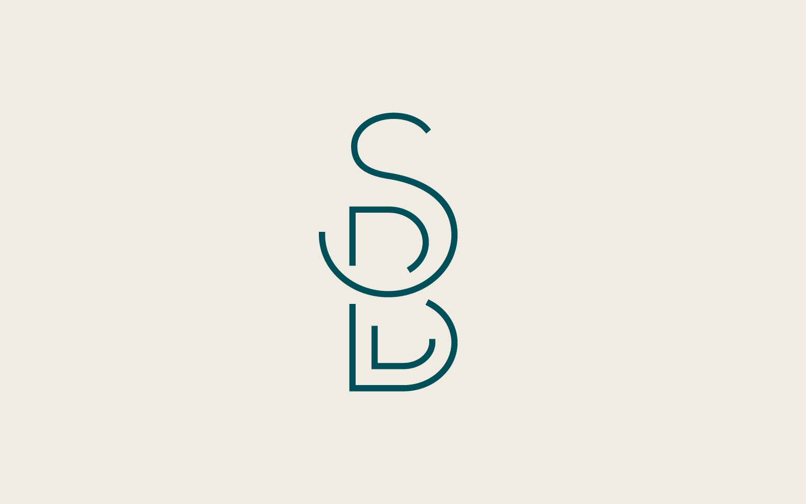 Monogram logo with an interlocking S and B.