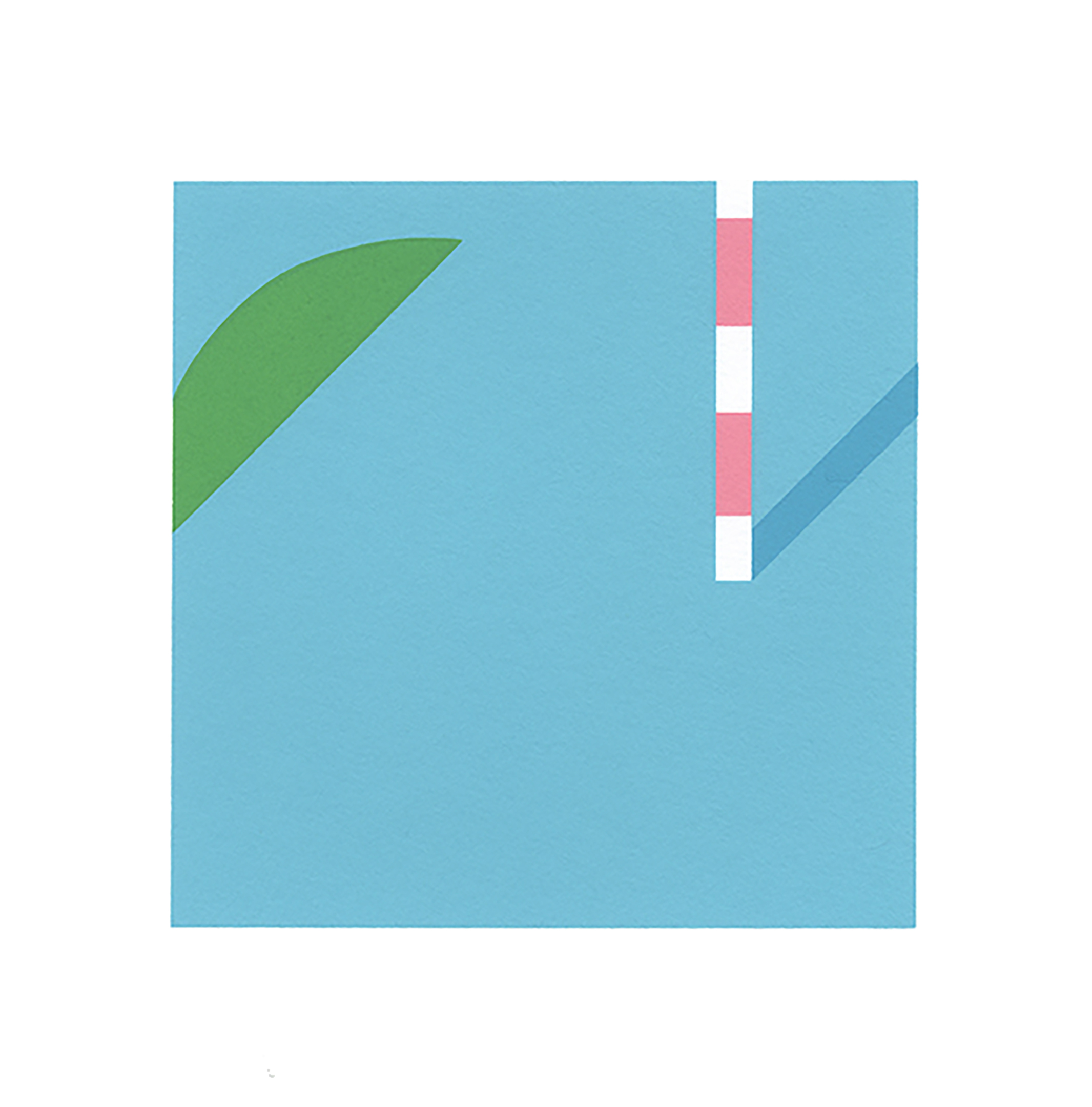 Made of Plastic 5, 7.5" x 7.5", Silkscreen on Paper