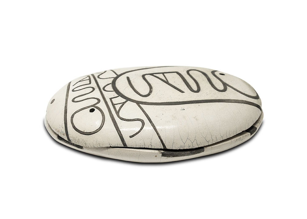 Sassomegalomane (Ceramica Raku, cm 36x9x25, 2002)