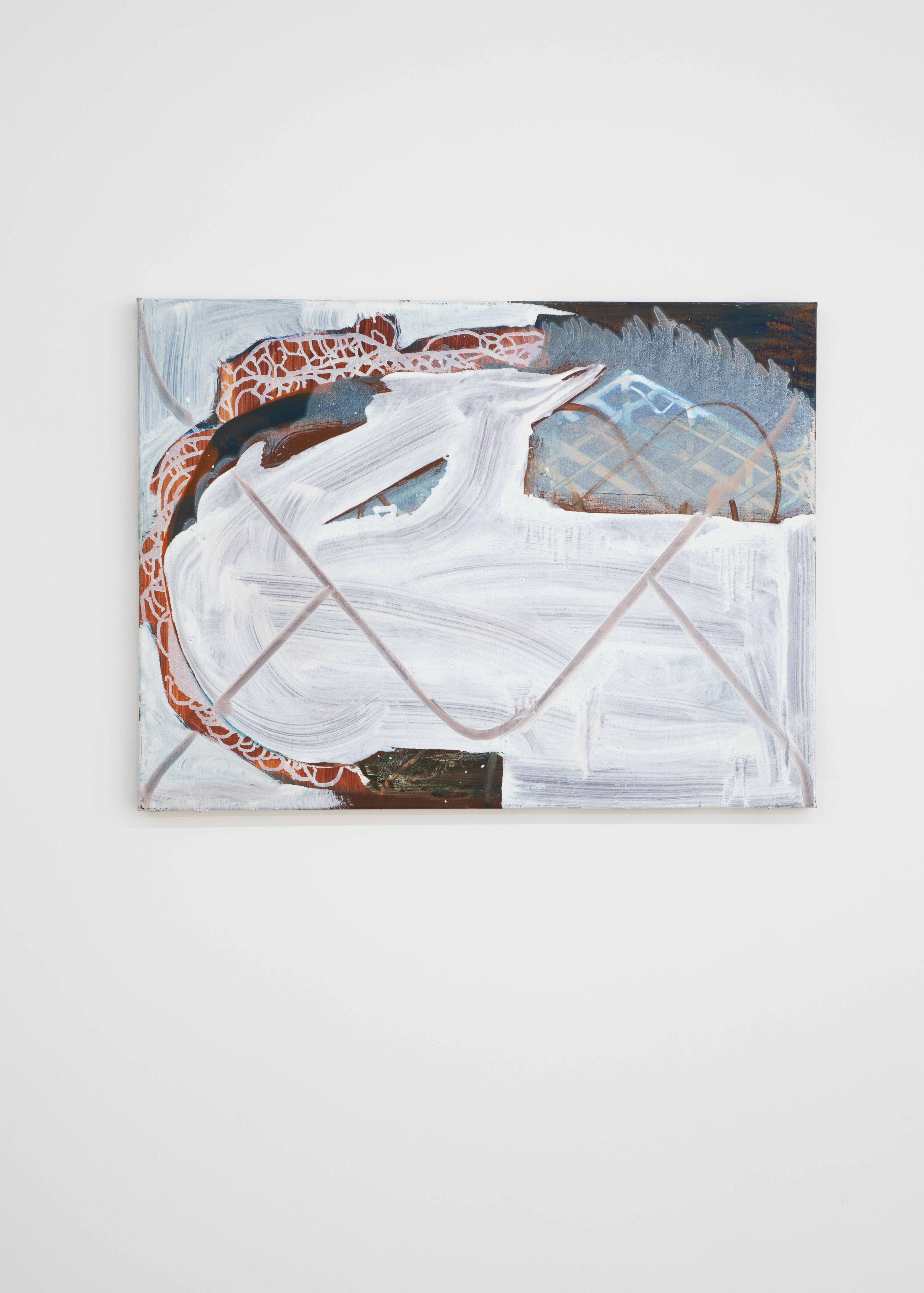 'Corresponding spheres', oil and enamel on canvas 60 x 80 cm, 2025