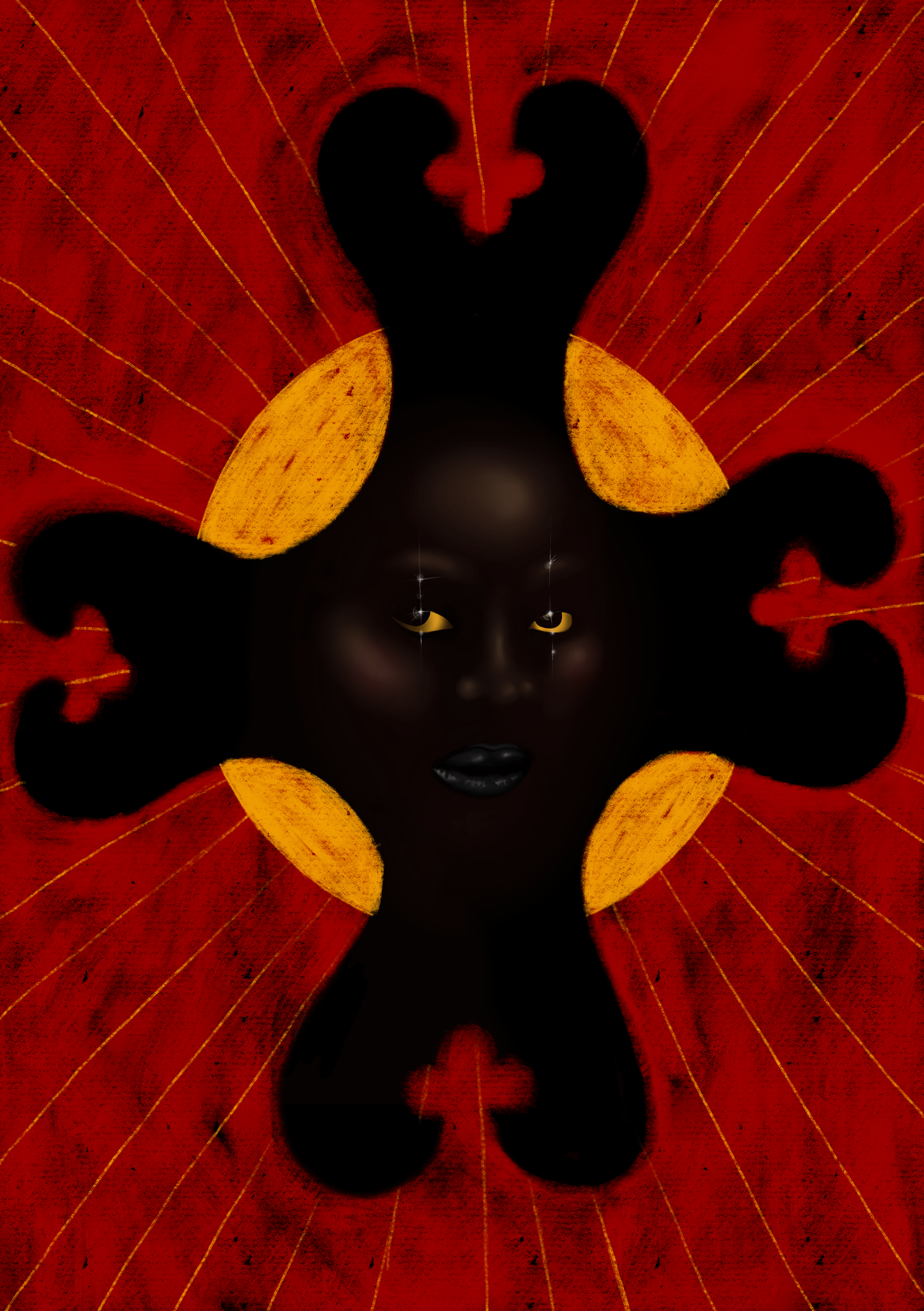 'untitled (tree of jah)', mixed media, 2024 A3 29.7 x 42cm