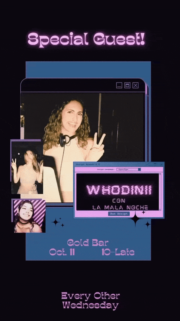 wednesday OCT 11: @10PM: Pari Mamis con DJs whodini y La Mala Noche