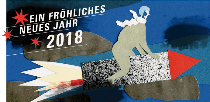 Fröhliches neues Jahr!Postkarte