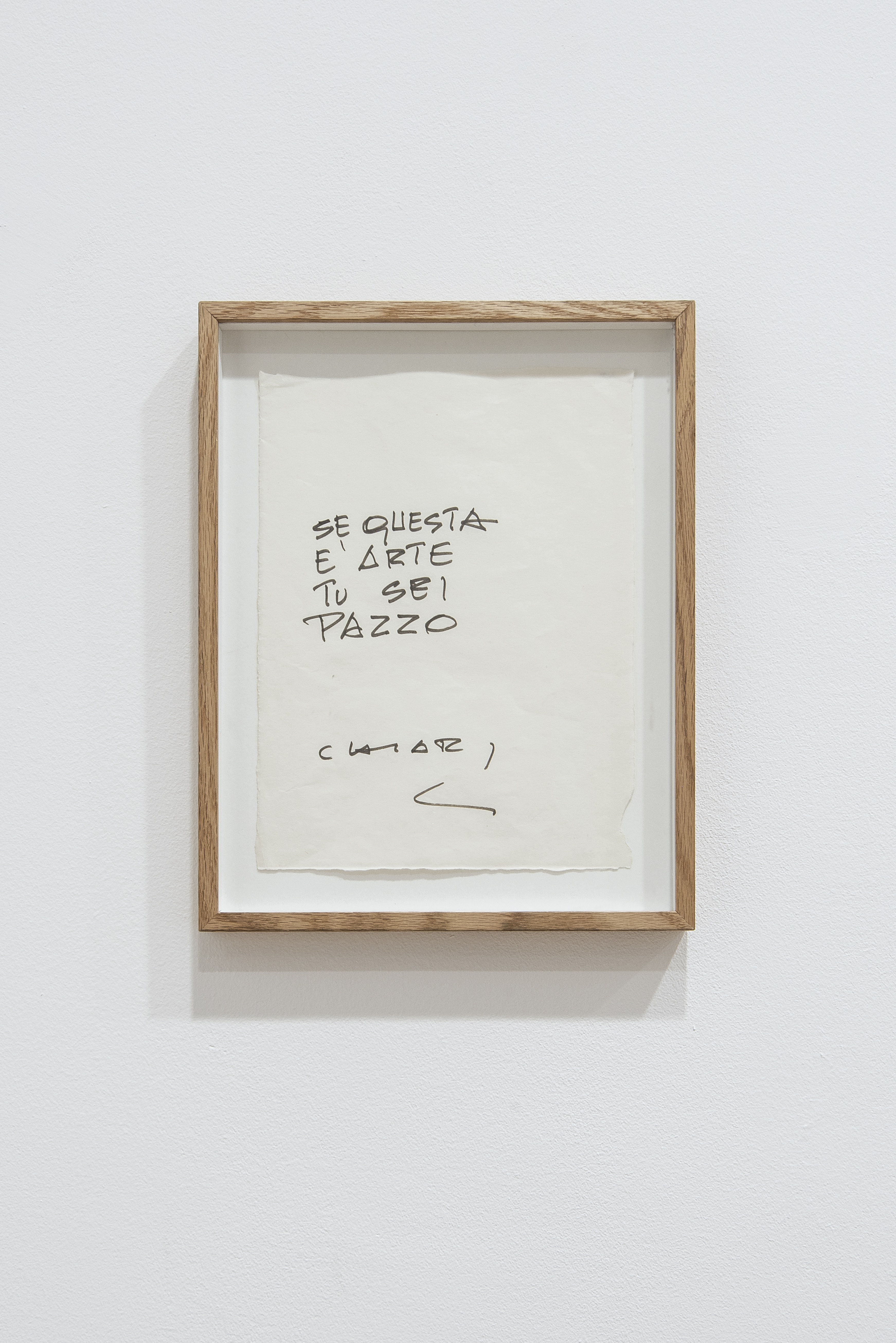 Giuseppe Chiari, Se questa è arte..., 1999, cm 27x29