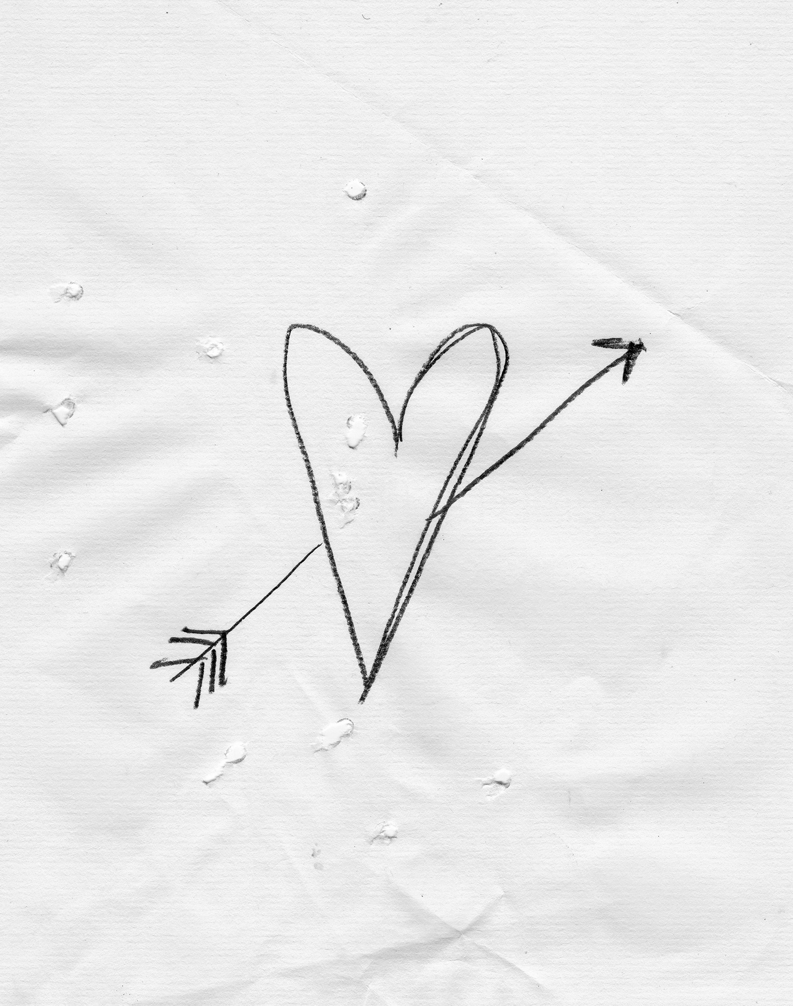 shoot 2 (8x10" graphite, gunpowder on paper)