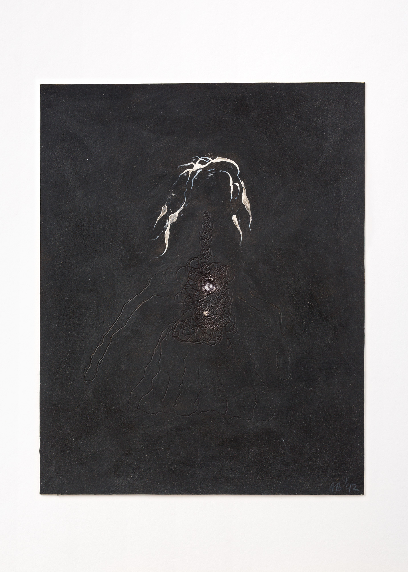 …daß dieser Mensch…, 1992 Oil stick, gouache pen on paper 25,2 x 19,8 cm