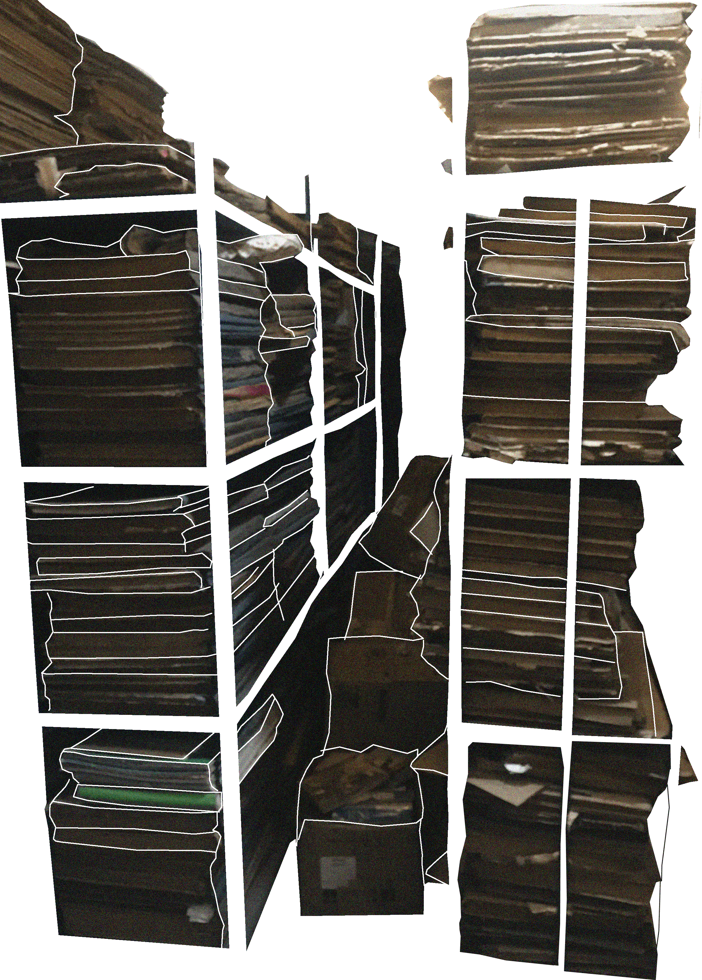 Stacks of newspapers uncatalogued