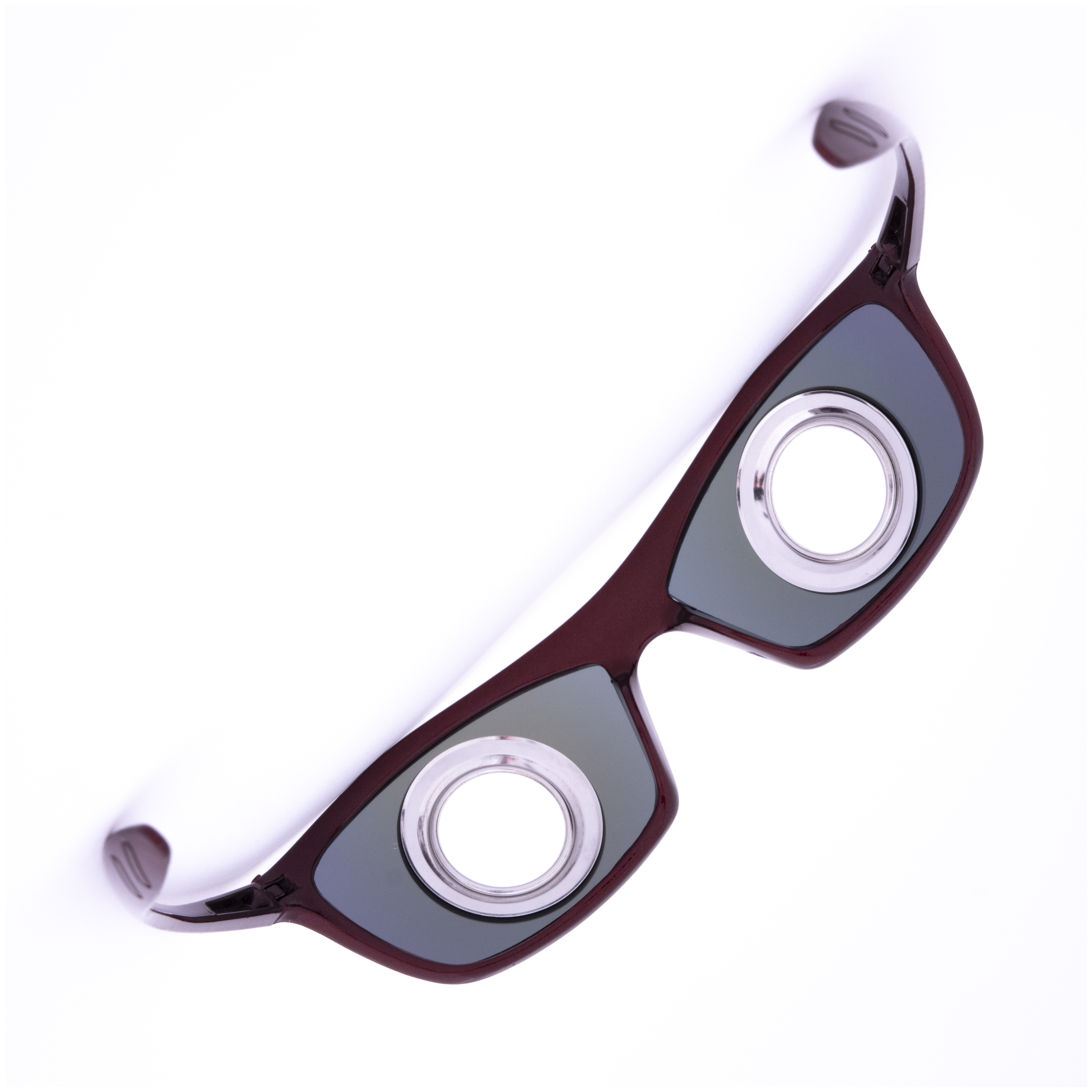 2040 Specs 02 (Red)Sunglasses with grommets,hand engraved frame interiorEdition of 8 (unique)