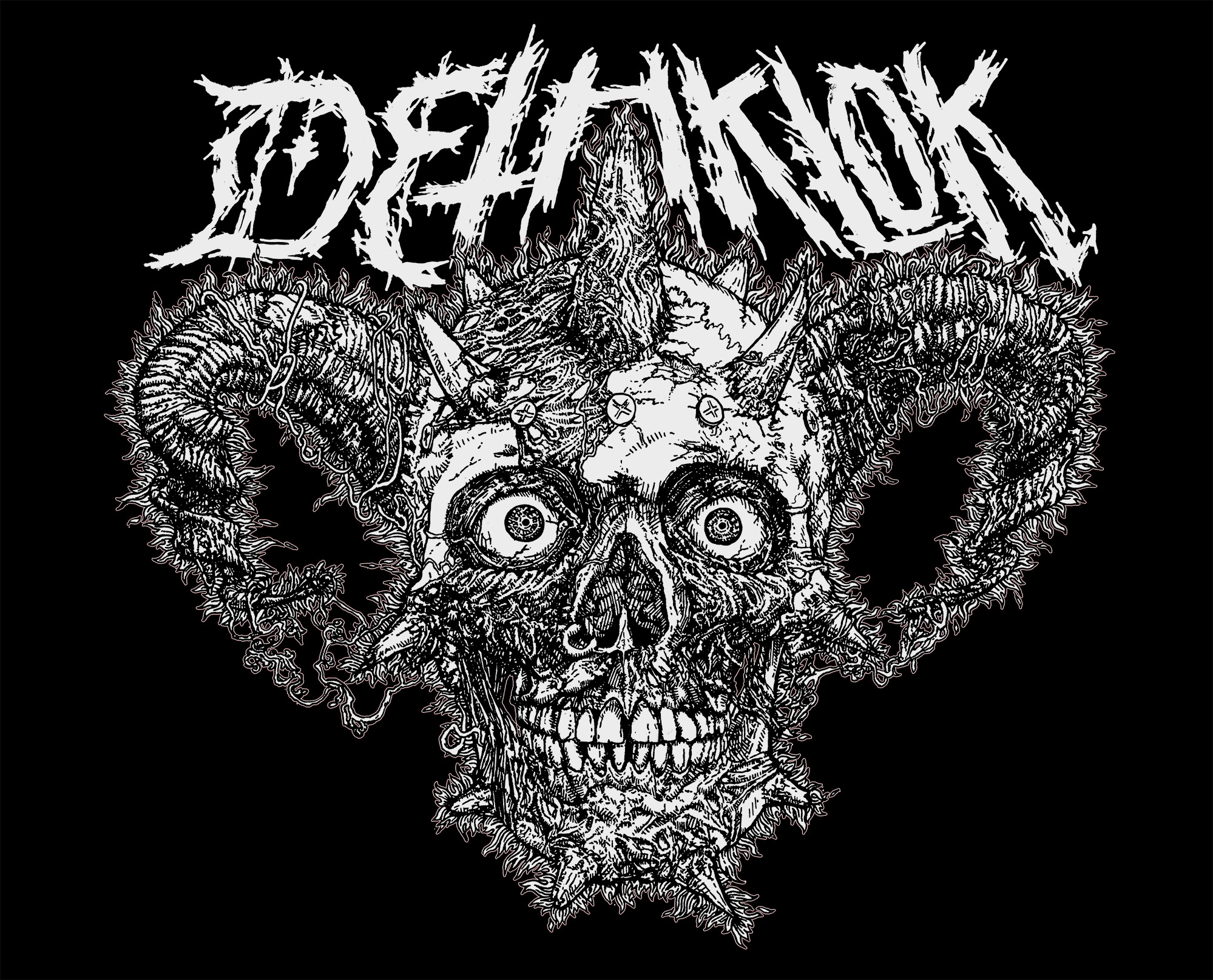 Tour t-shirt design for Dethklok's 2023 Babyklok tour with Babymetal. Available here.