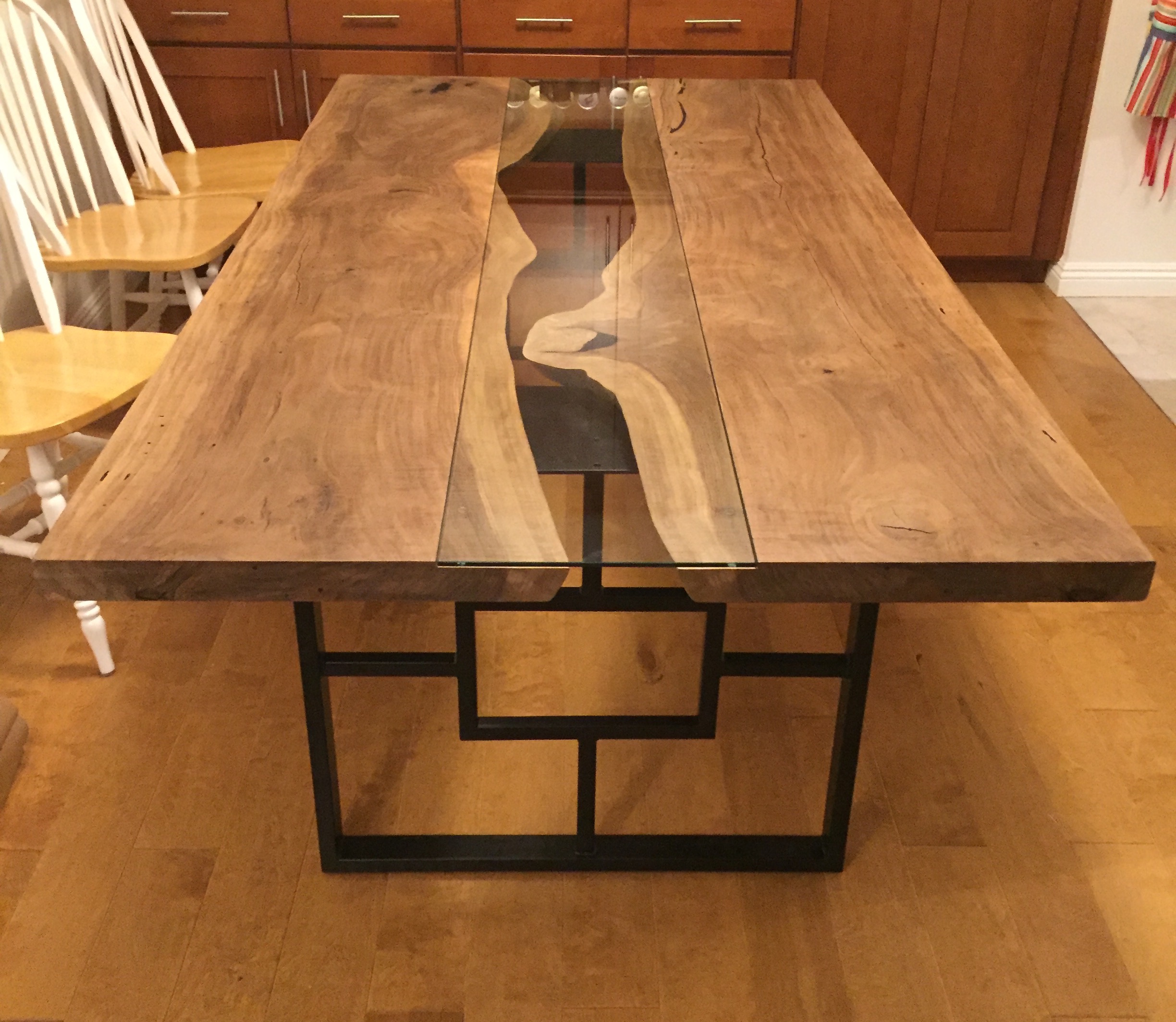 Walnut Live Edge Dining Table Top Treeline Made In Los Angeles
