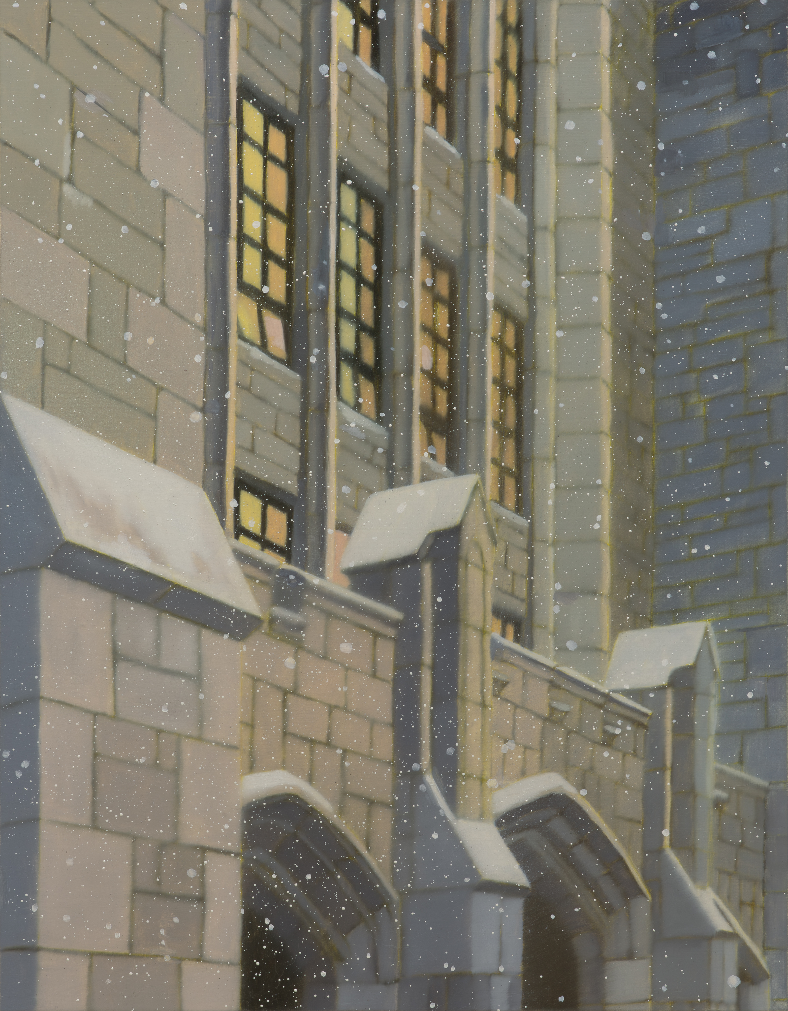 Midnight Snow, Oil on canvas, 40.9 X 31.8cm, 2025