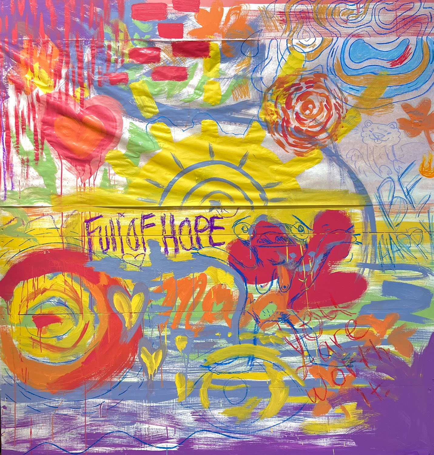 Step On Me 4.0 Post Performance ObjectWooden Wall with Latex Paint, 67x64x8, 2022