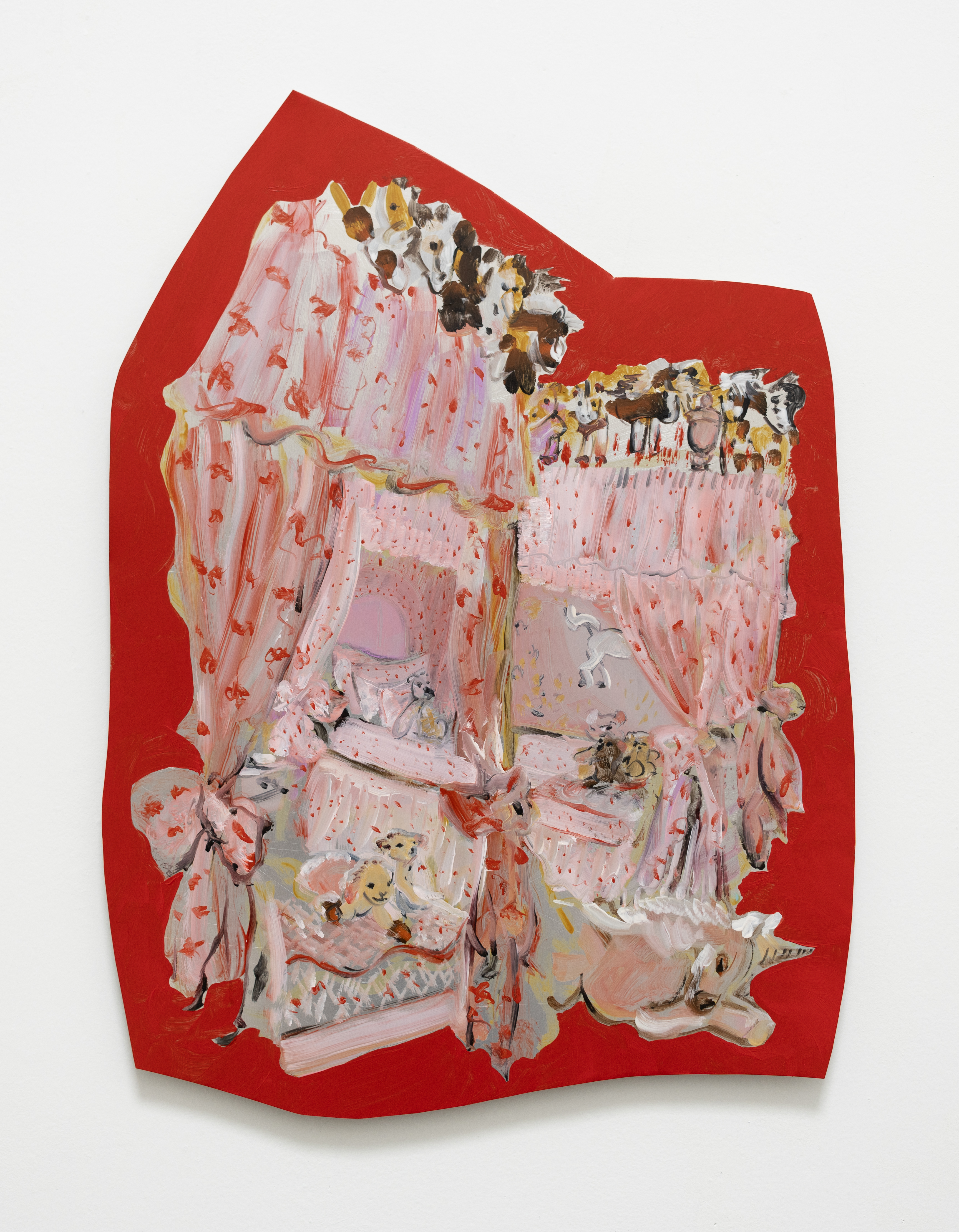 Keer Tanchak, Chambers, 2025, Oil on aluminum, 22 (H) x 16 (W) in.