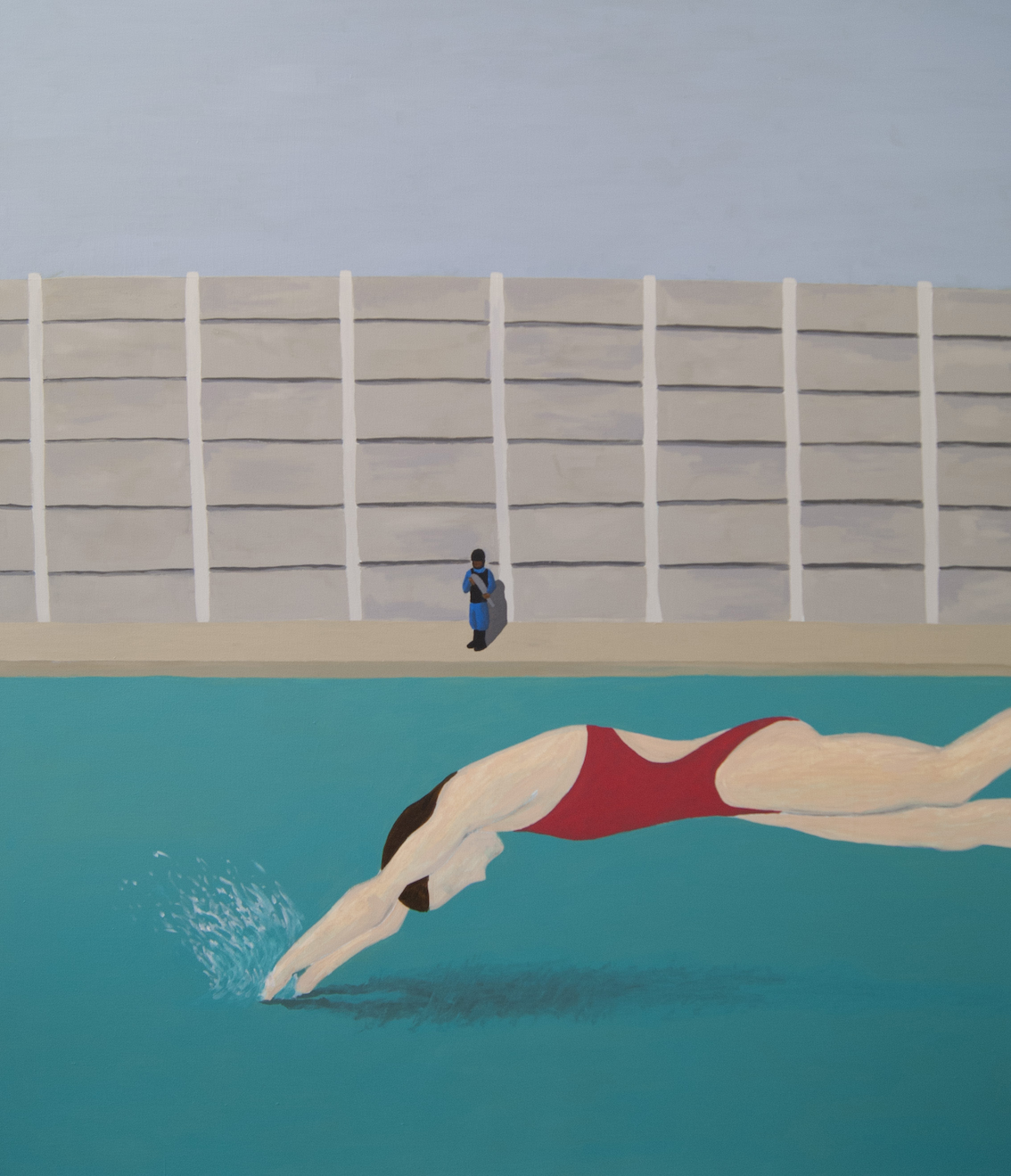Jarrett Erasmus, "The Watcher", 2021, oil on canvas, 165 x 142 x 5 cm