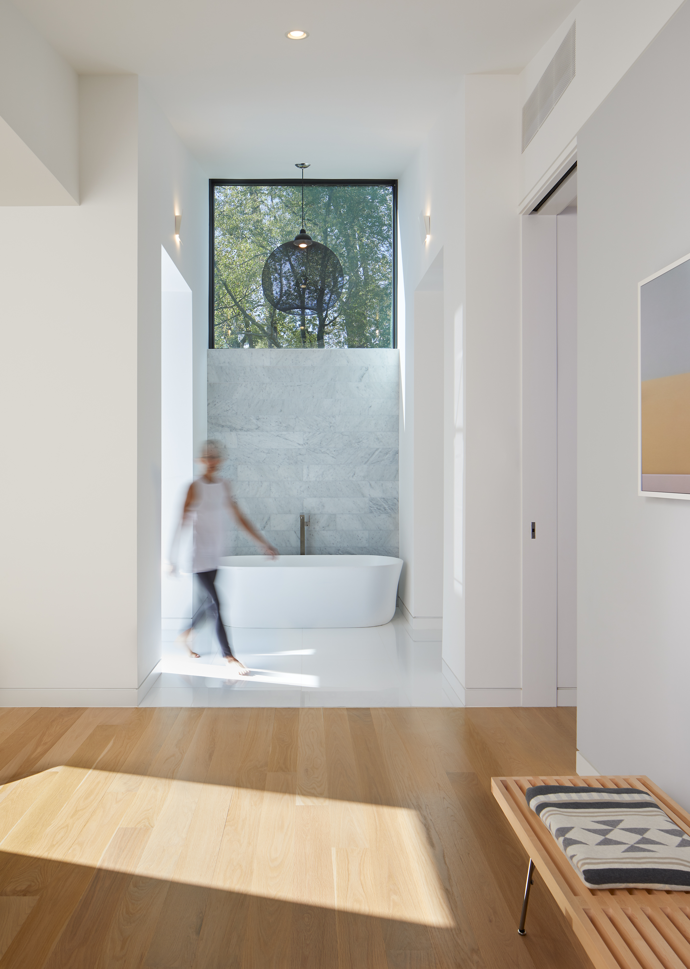 View into the master bath from the master bedroom