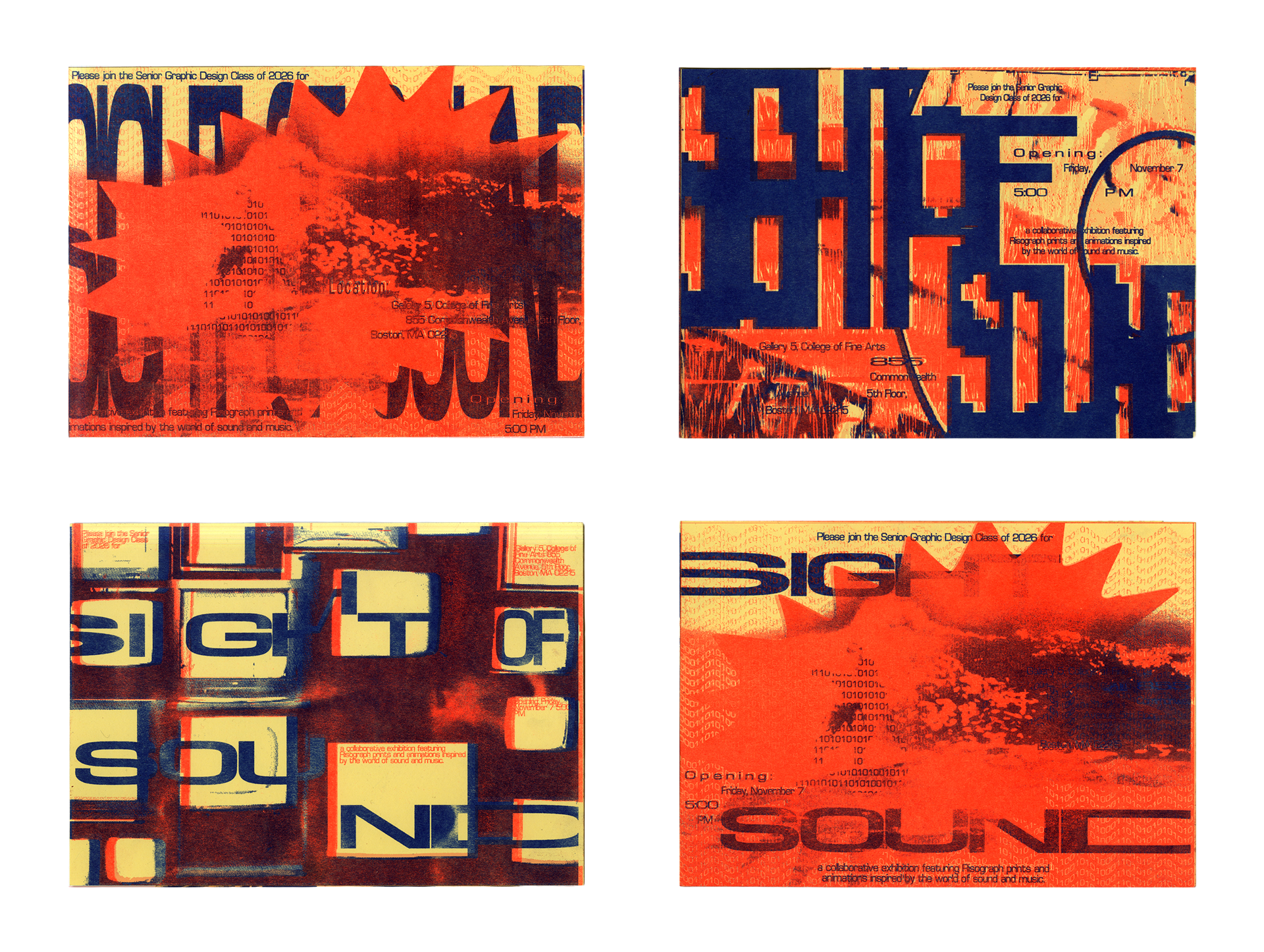 Risograph printed postcards