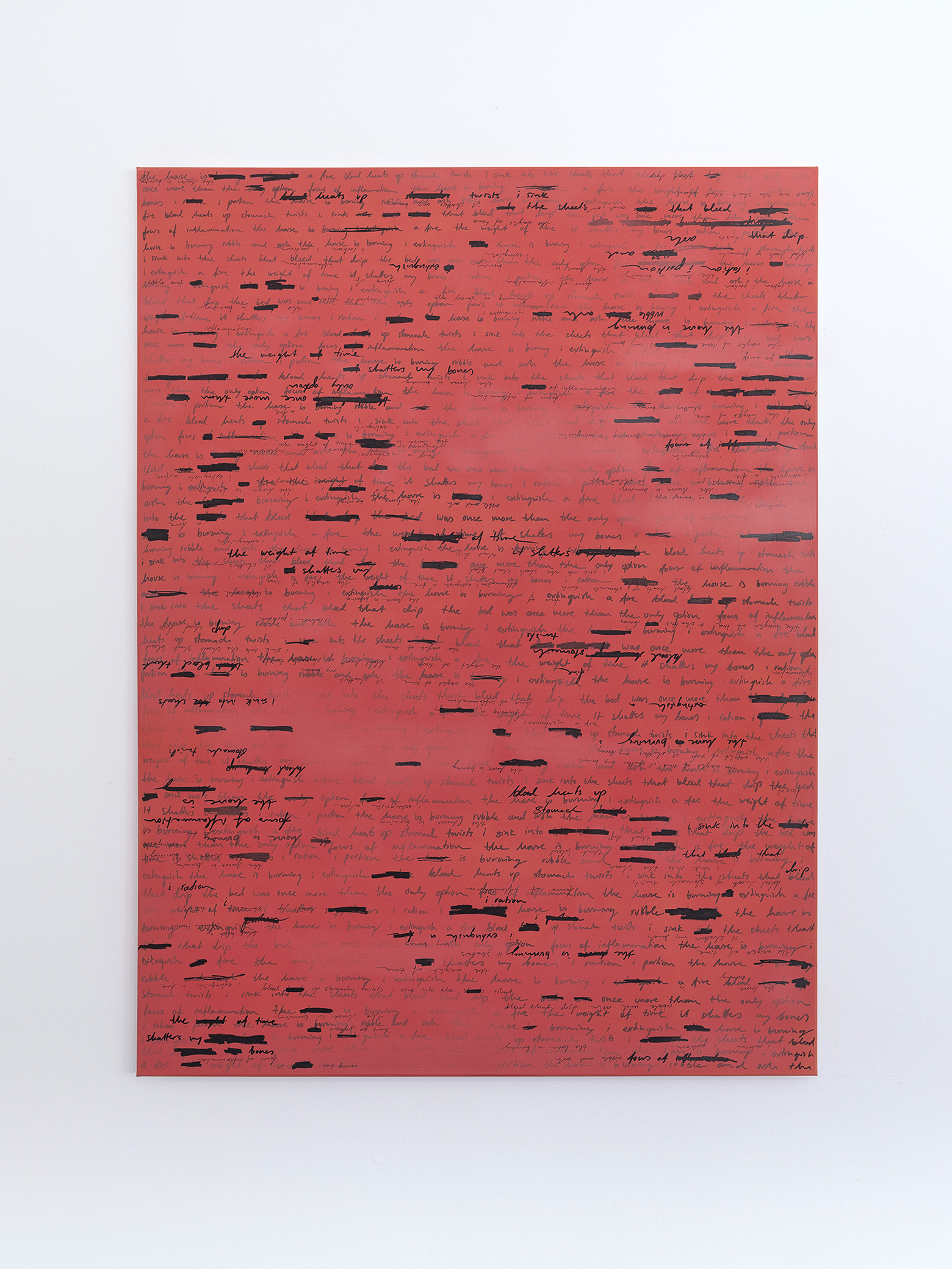 "spitting on" © Annika Hammer. Ausstellungsansicht: Tom Klimek, Kati Schubin, 2024