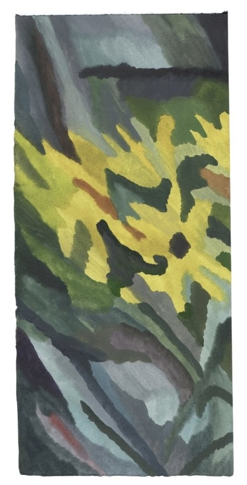 Yellow and blue, watercolour on paper