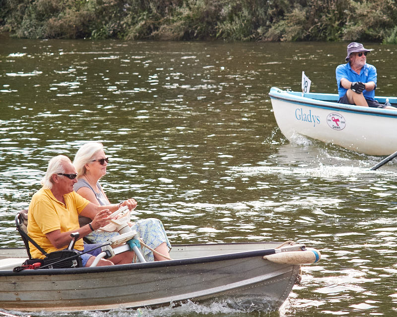 ...while more nimble personal craft are able to manoeuvre downstream.