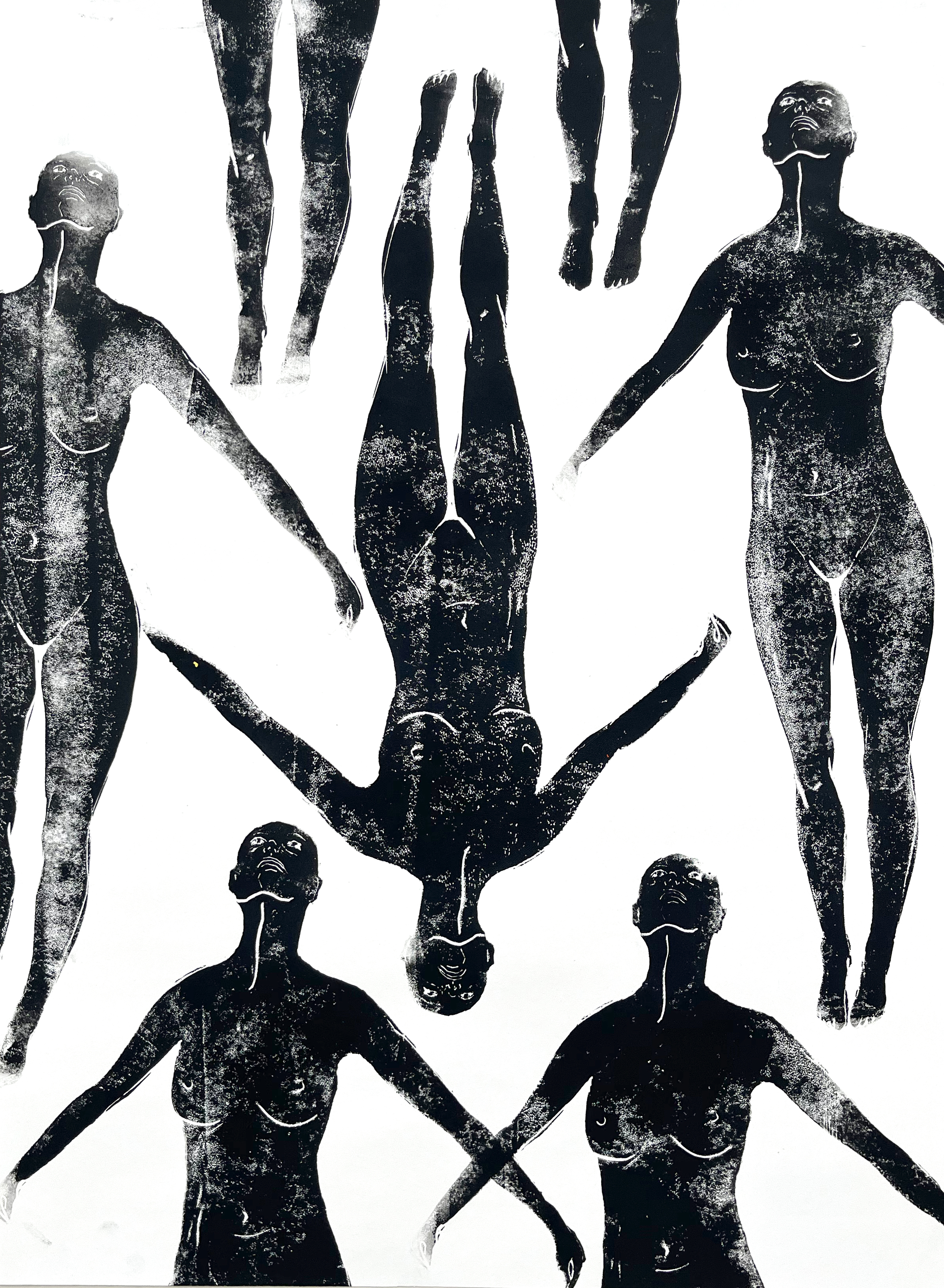 Multi Ascend,  ink on paper           18 x 24"        2022