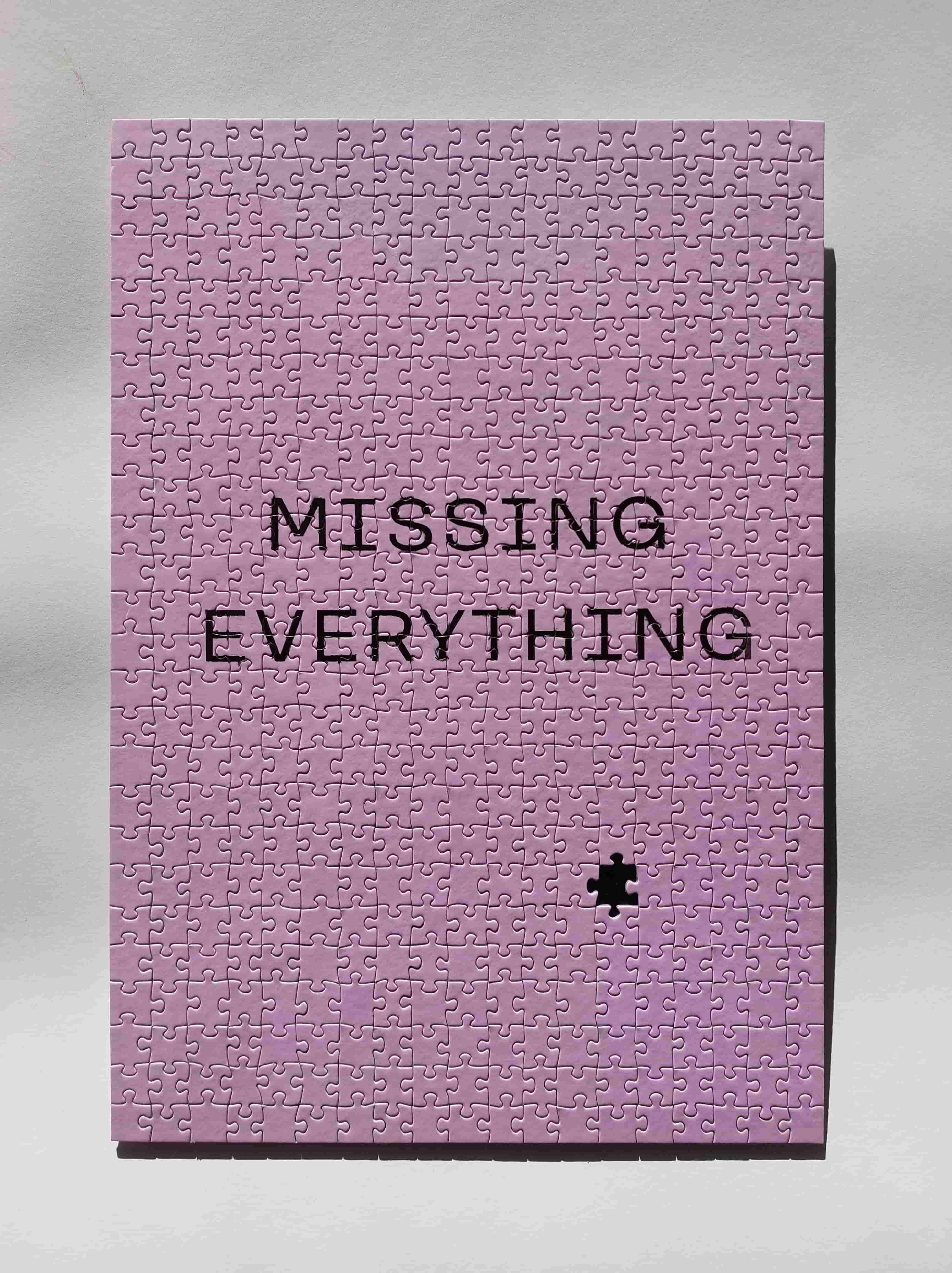 Fix me (pink), 2023, 499 puzzle tiles, 48 x 33,5 cm
