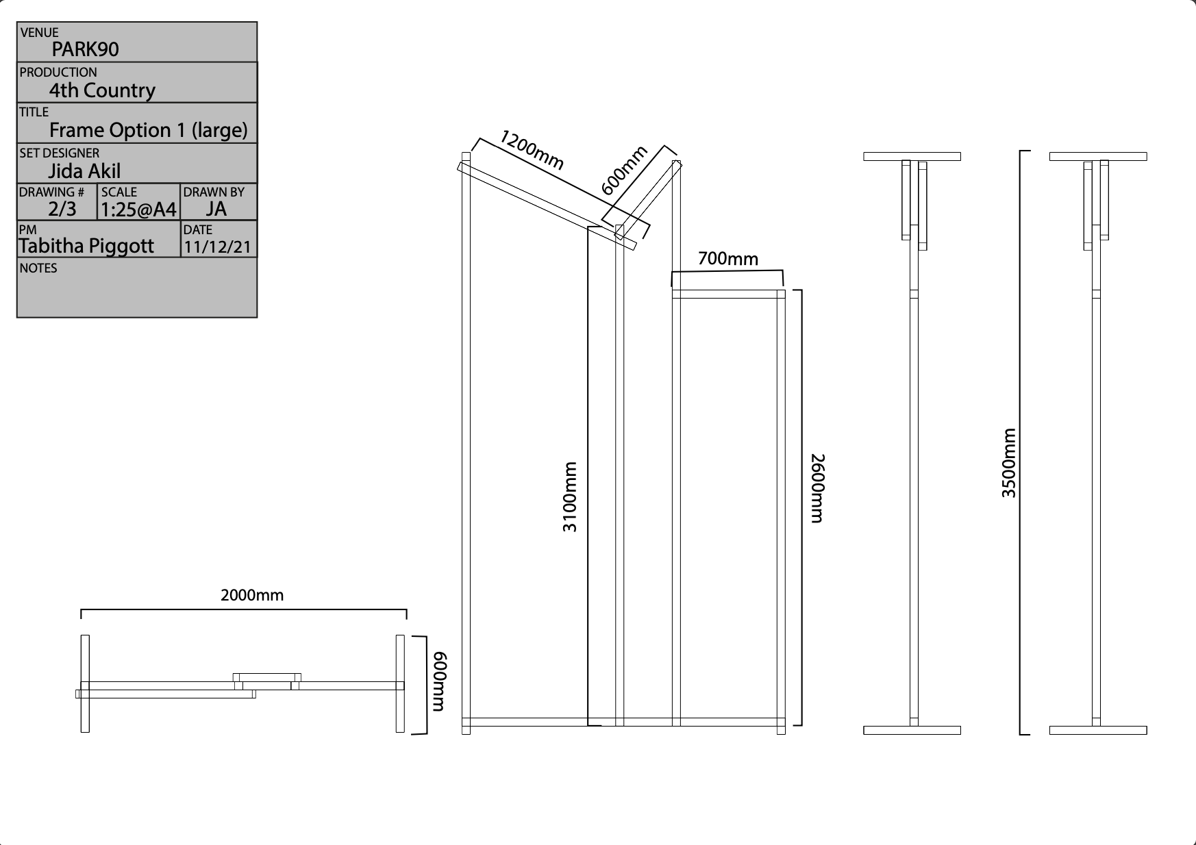 Set Pieces for "The 4th Country"