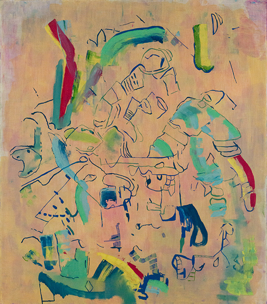 Exhaust, 2023 Oil and acrylic on linen 36 × 30 in