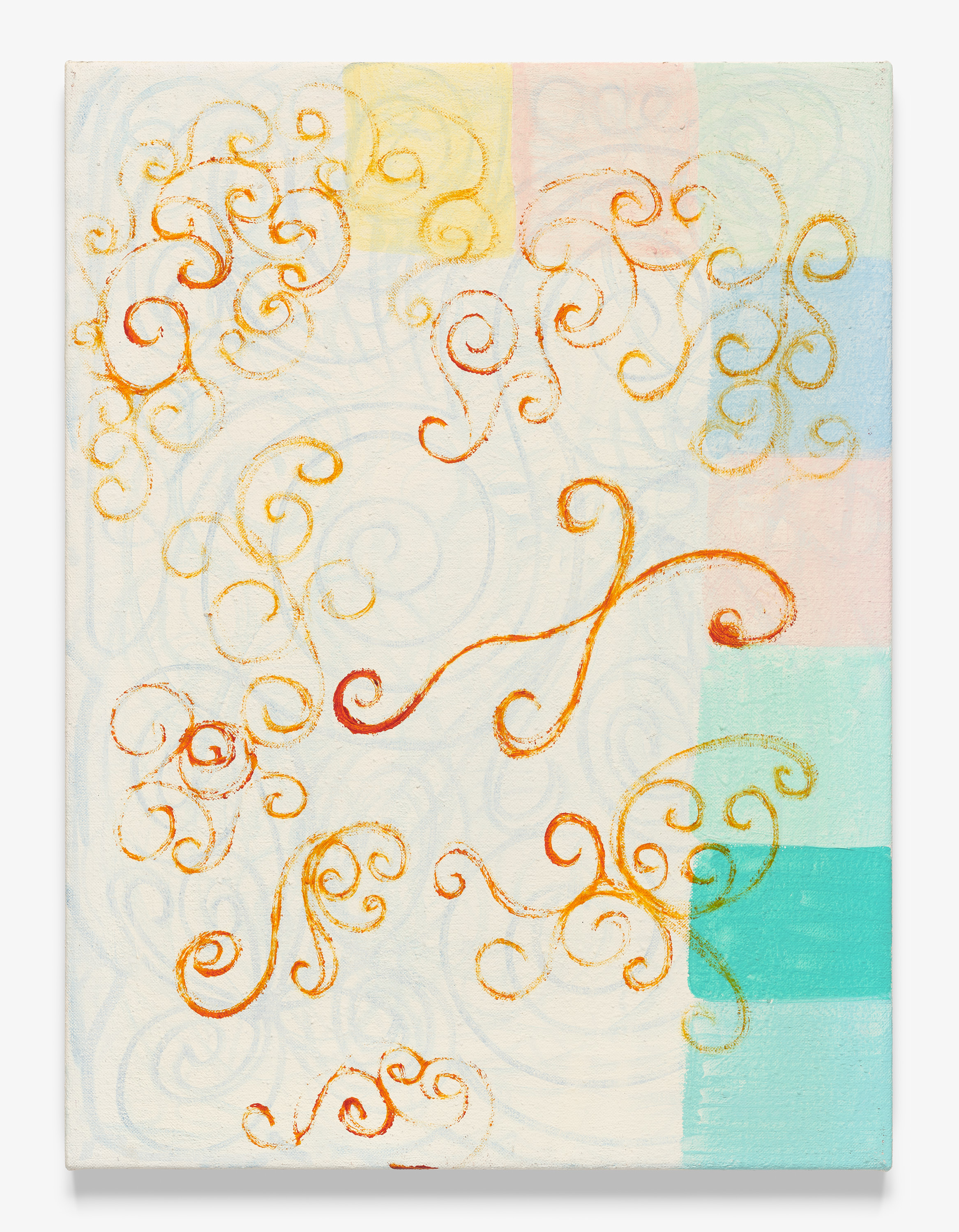 Renee Cosgrave, Layered Aotearoa Colours & Koru, 2016, Oil on linen, 61 x 46 cm